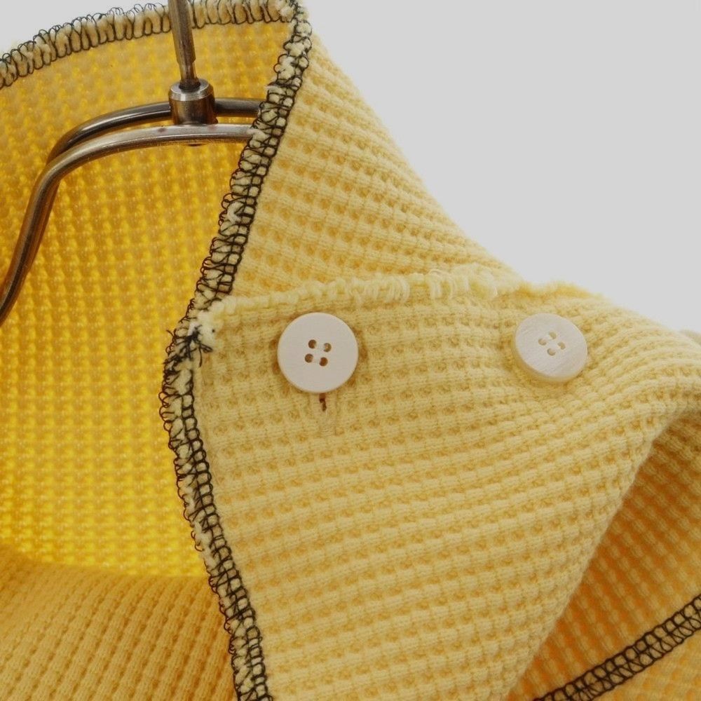 SUNSEA Sunsea Yellow Cotton Waffle High Neck T-shirt Size M / US 6-8 / IT 42-44 - 5 Thumbnail