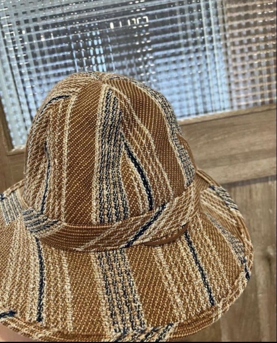 45rpm 45r Cotton Linen Stripe Dome Hat Size ONE SIZE - 6 Thumbnail