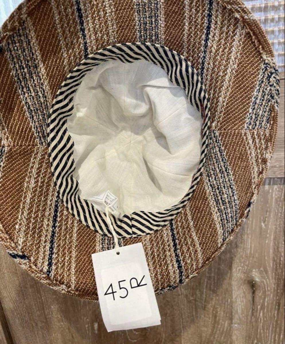 45rpm 45r Cotton Linen Stripe Dome Hat Size ONE SIZE - 9 Thumbnail