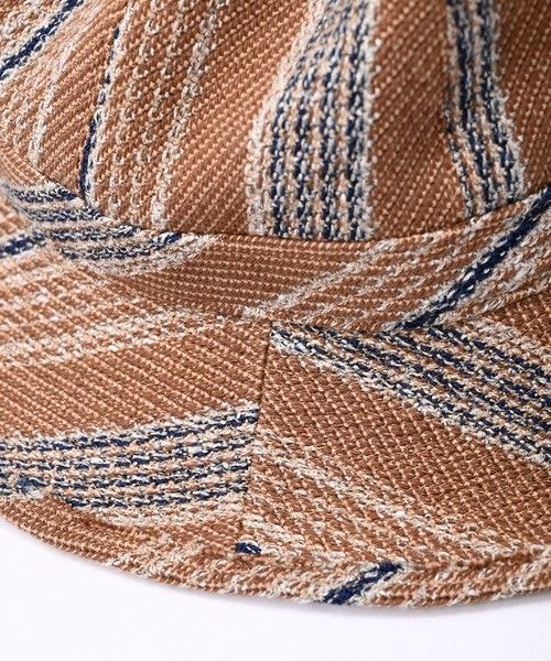 45rpm 45r Cotton Linen Stripe Dome Hat Size ONE SIZE - 2 Thumbnail
