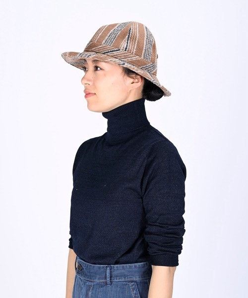 45rpm 45r Cotton Linen Stripe Dome Hat Size ONE SIZE - 4 Thumbnail