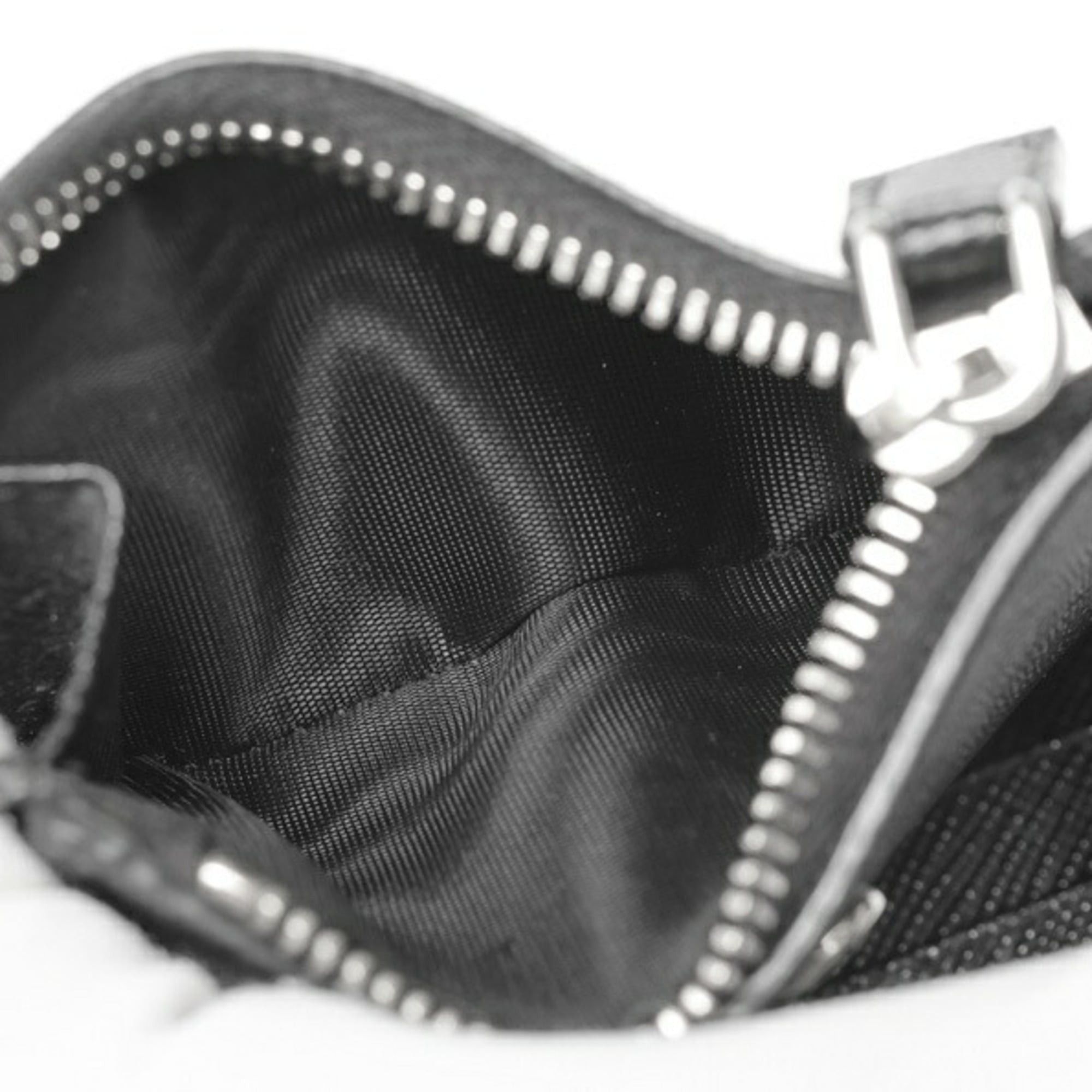 Prada Prada Saffiano Triangle Bifold Wallet 2ML049 in Black Leather Size ONE SIZE - 7 Thumbnail