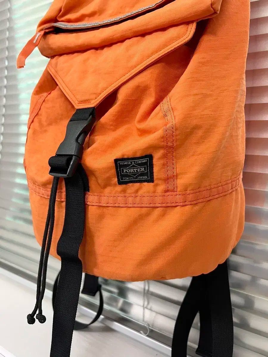 Porter Porter Orange Nylon Reflective Backpack Size ONE SIZE - 3 Thumbnail