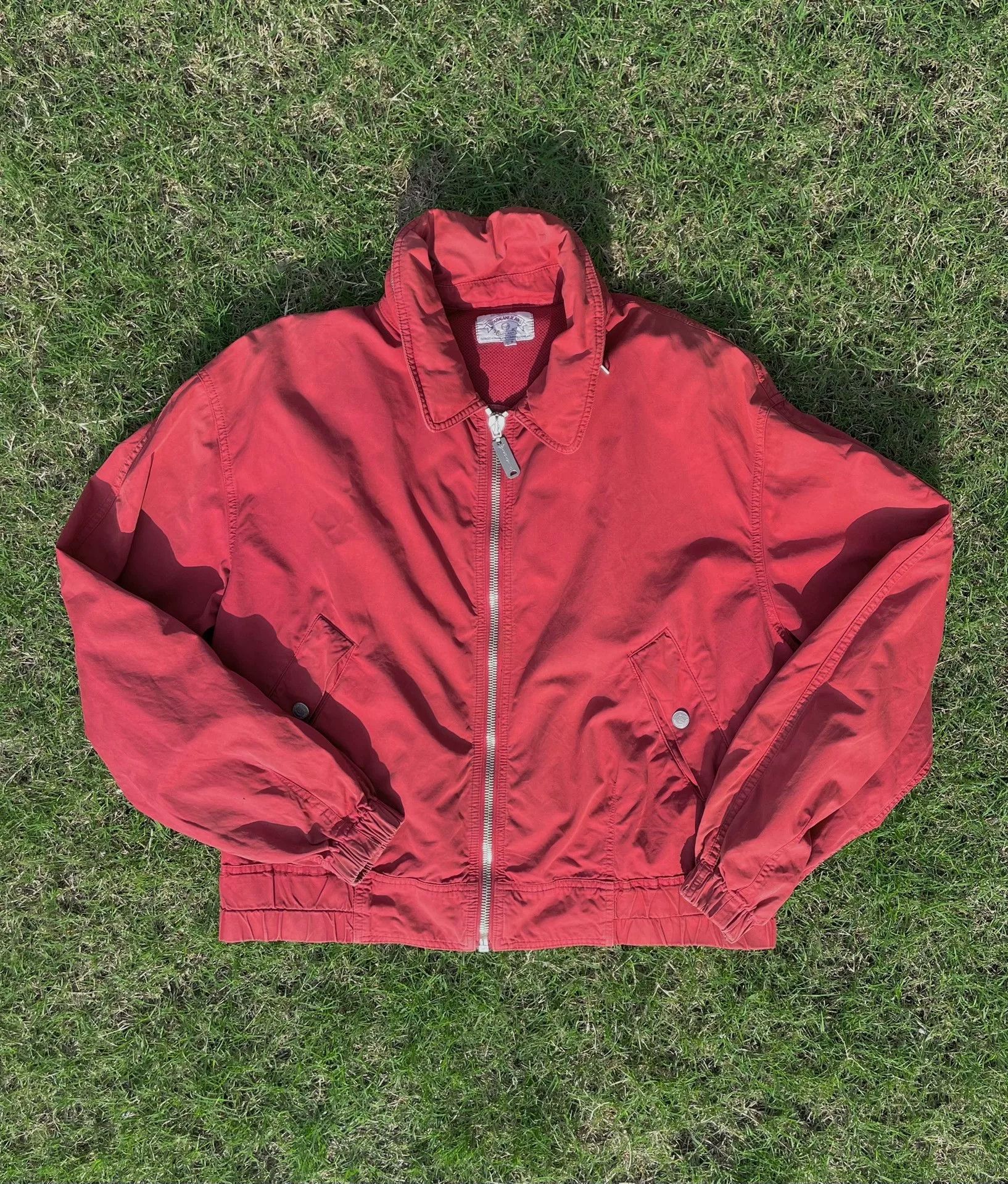 Armani 90s Armani Jeans Red Flight Jacket Size US M / EU 48-50 / 2 - 7 Thumbnail
