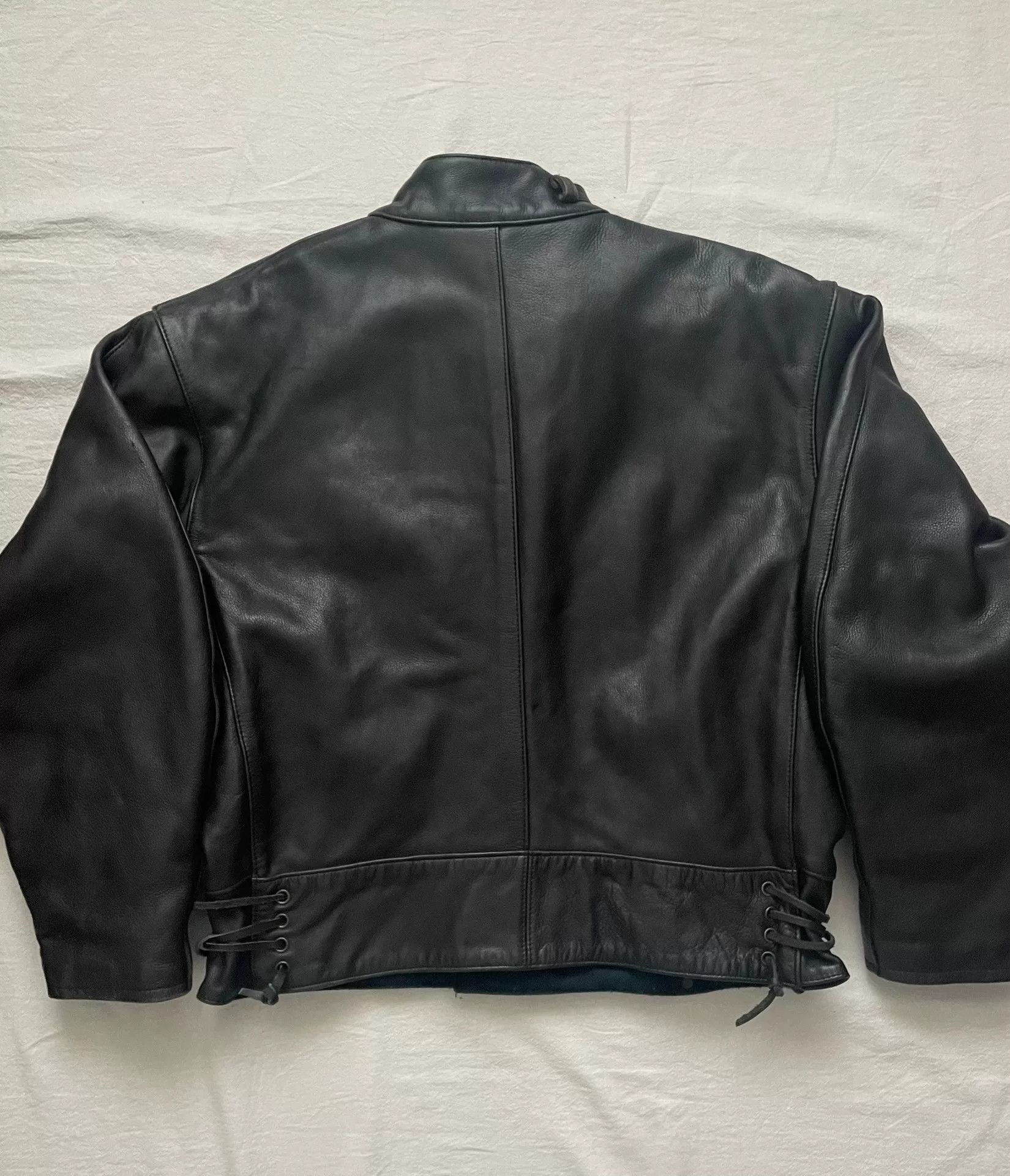 Vintage Vintage Swedish Military Leather Motorcycle Jacket Size US M / EU 48-50 / 2 - 3 Thumbnail
