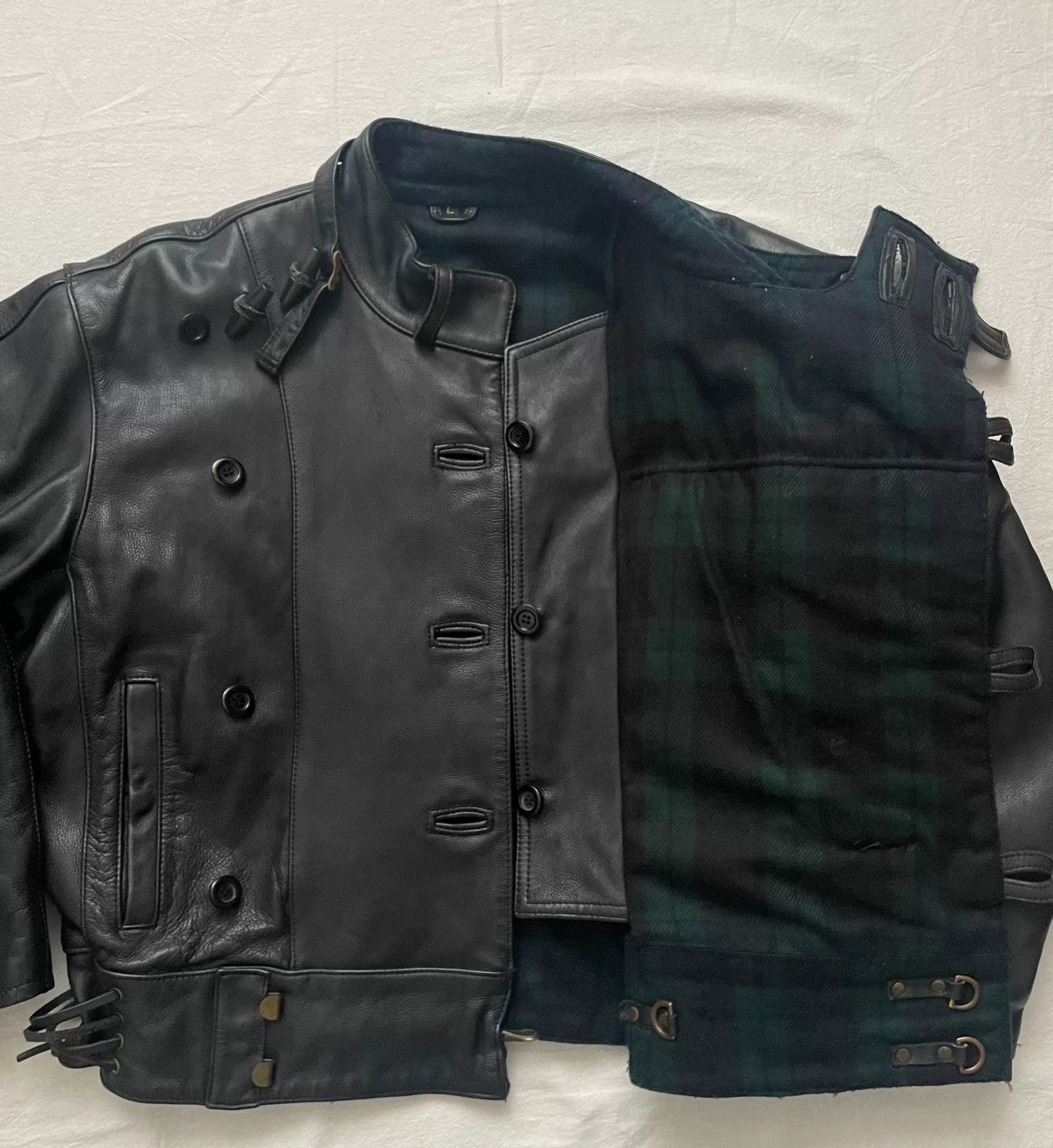Vintage Vintage Swedish Military Leather Motorcycle Jacket Size US M / EU 48-50 / 2 - 4 Thumbnail