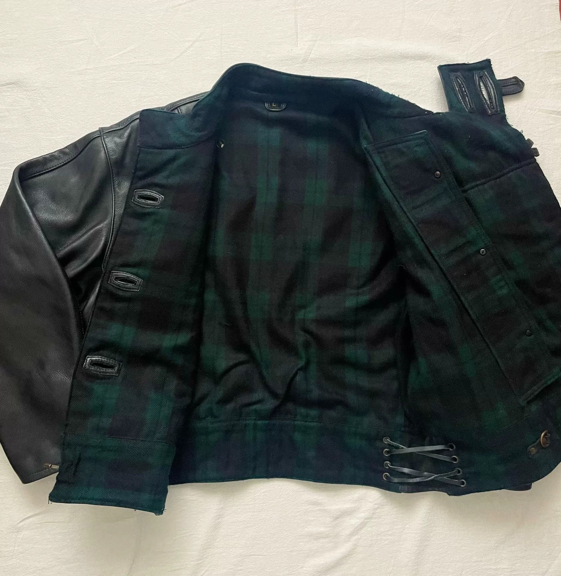 Vintage Vintage Swedish Military Leather Motorcycle Jacket Size US M / EU 48-50 / 2 - 5 Thumbnail