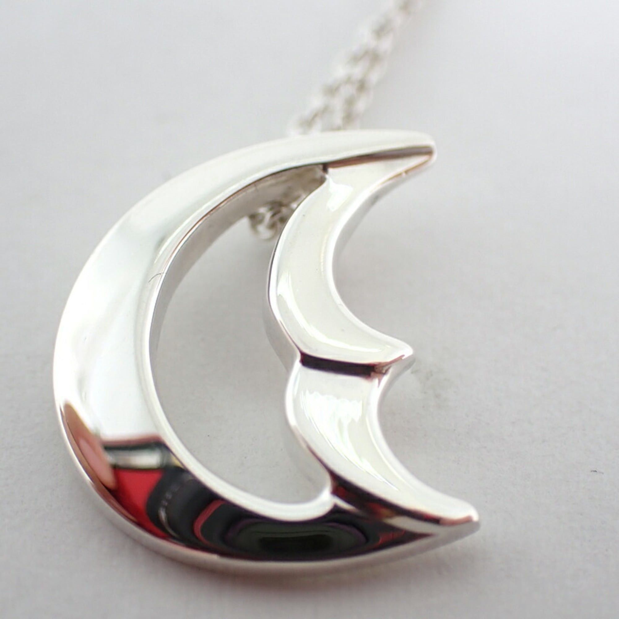 Tiffany & Co. TIFFANY 925 Crescent Moon Pendant Necklace Size ONE SIZE - 6 Thumbnail