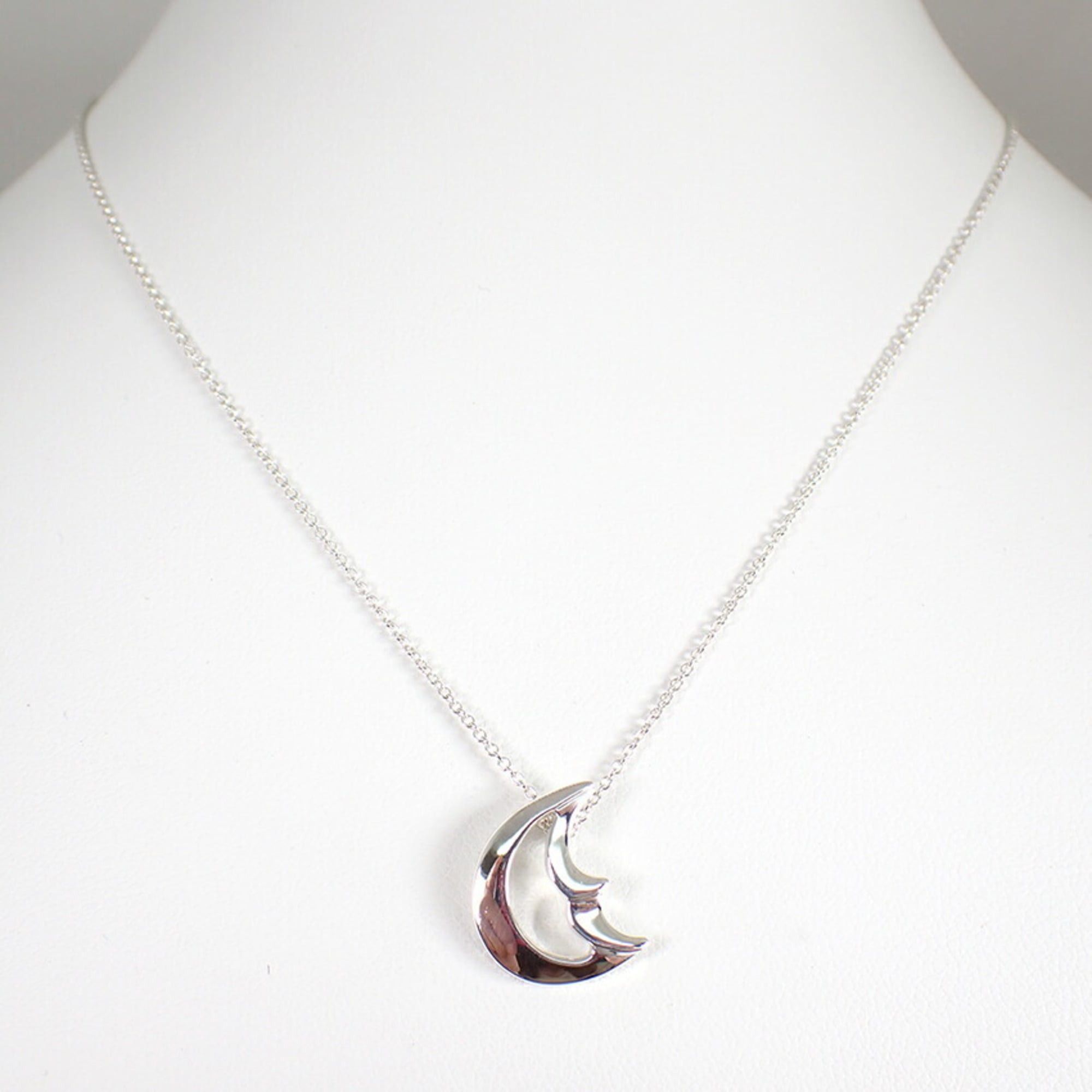 Tiffany & Co. TIFFANY 925 Crescent Moon Pendant Necklace Size ONE SIZE - 3 Thumbnail