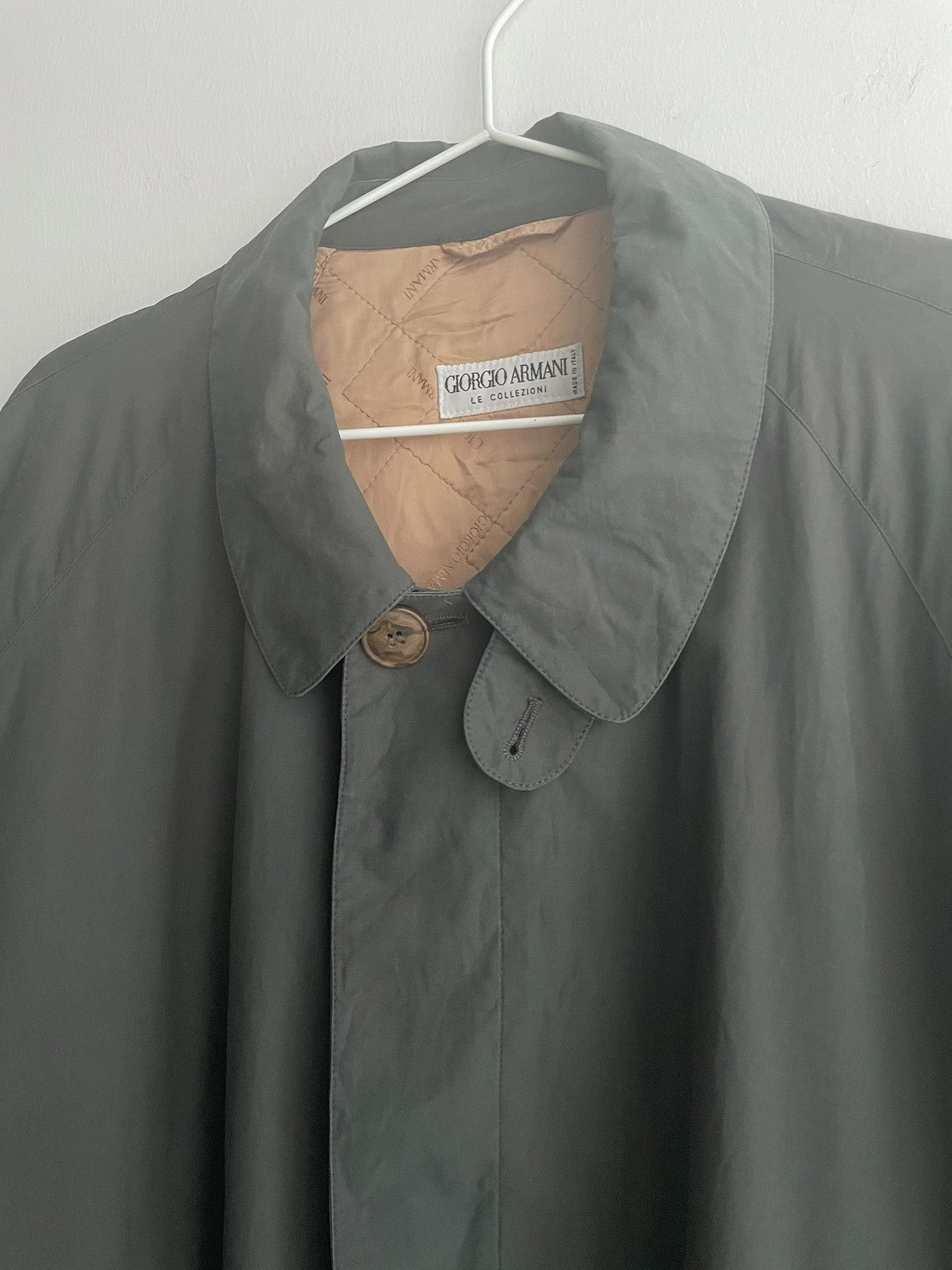 Giorgio Armani 80s Giorgio Armani Gray Padded Trench Coat Size US M / EU 48-50 / 2 - 4 Thumbnail