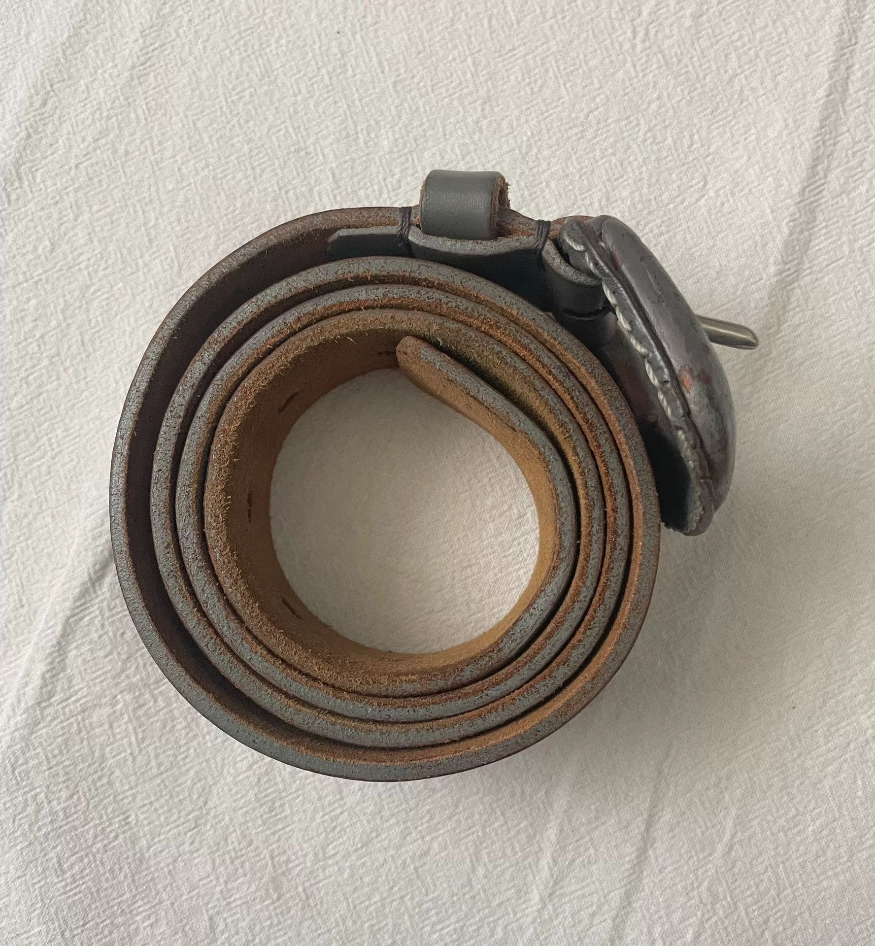 Limi Feu Limi Feu Gray Coated Leather Wide Belt Size ONE SIZE - 5 Thumbnail