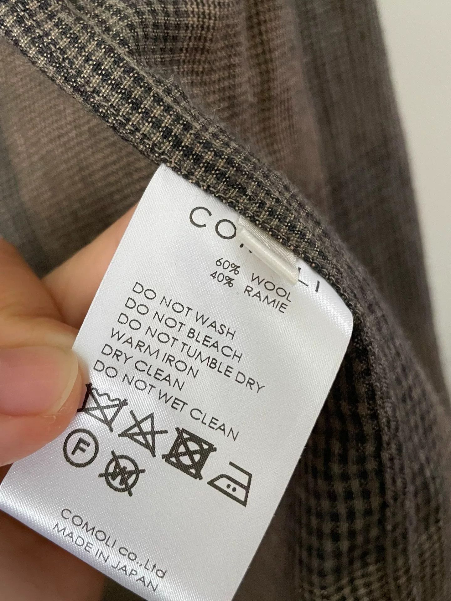 Comoli Comoli Brown Plaid Wool Ramie Jacket Size US M / EU 48-50 / 2 - 5 Thumbnail
