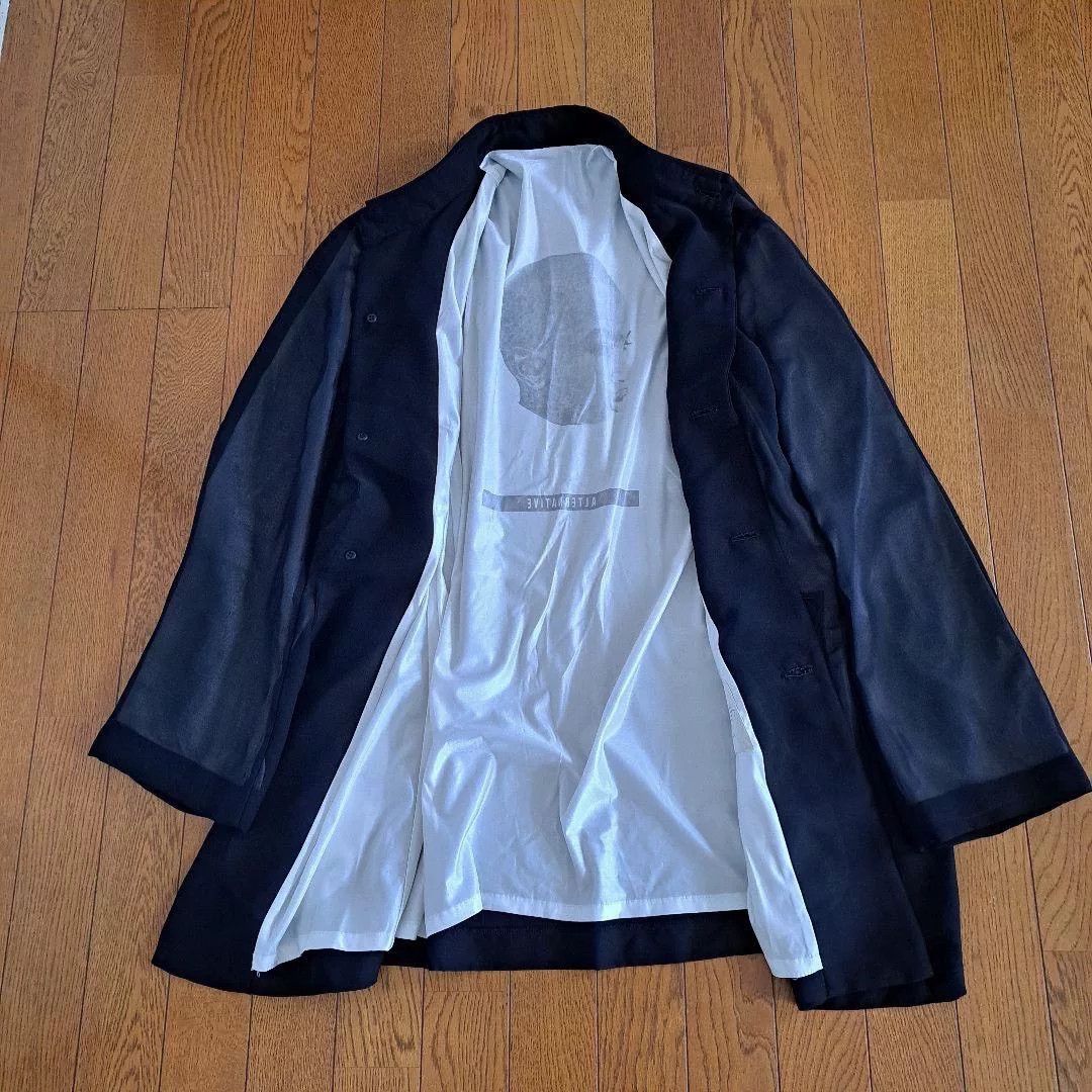 Fujito 1990s Bajra Triacetate Sheer Trench Coat Size M / US 6-8 / IT 42-44 - 3 Thumbnail
