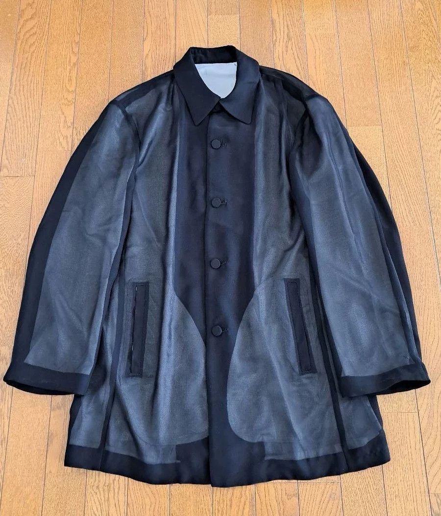 Fujito 1990s Bajra Triacetate Sheer Trench Coat Size M / US 6-8 / IT 42-44 - 2 Thumbnail