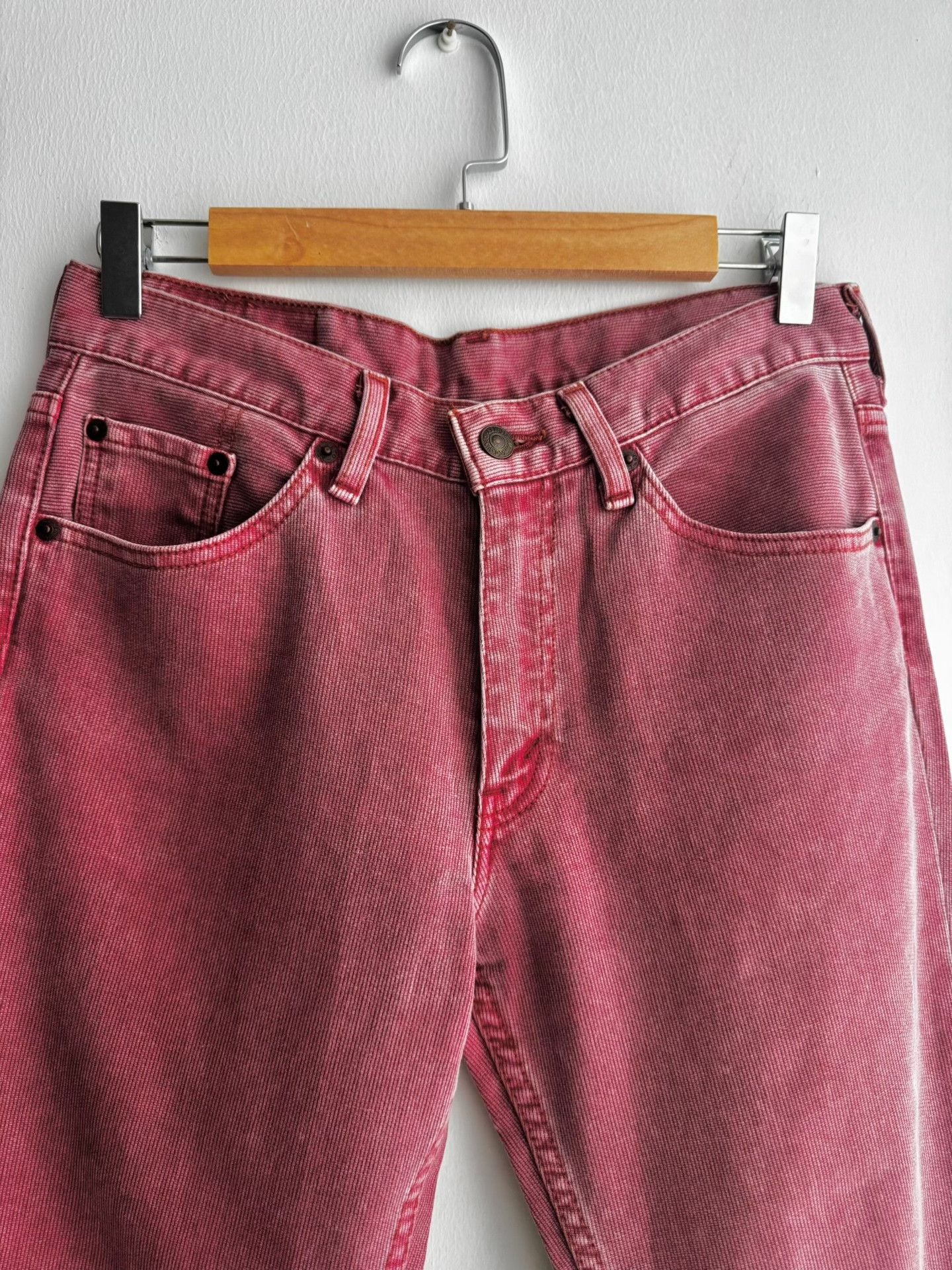 Vintage Vintage Levi's 517 Red Flared Jeans Size US 30 / EU 46 - 5 Thumbnail
