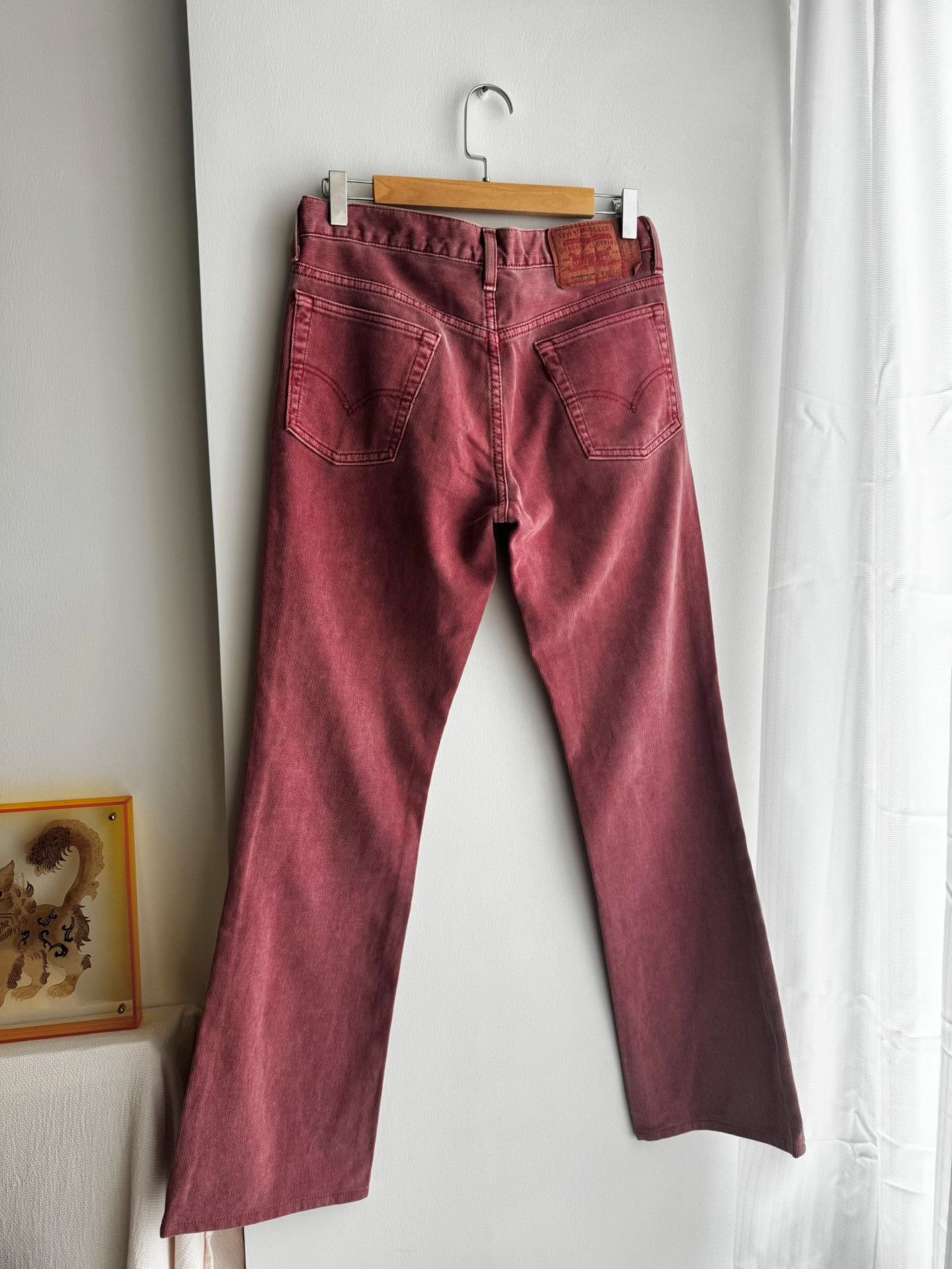Vintage Vintage Levi's 517 Red Flared Jeans Size US 30 / EU 46 - 3 Thumbnail