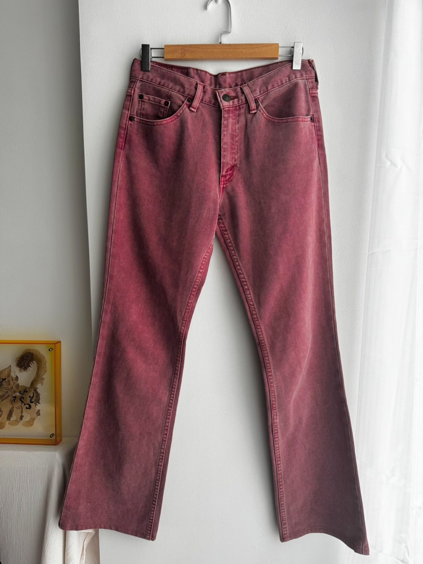 Vintage Vintage Levi's 517 Red Flared Jeans Size US 30 / EU 46 - 2 Thumbnail