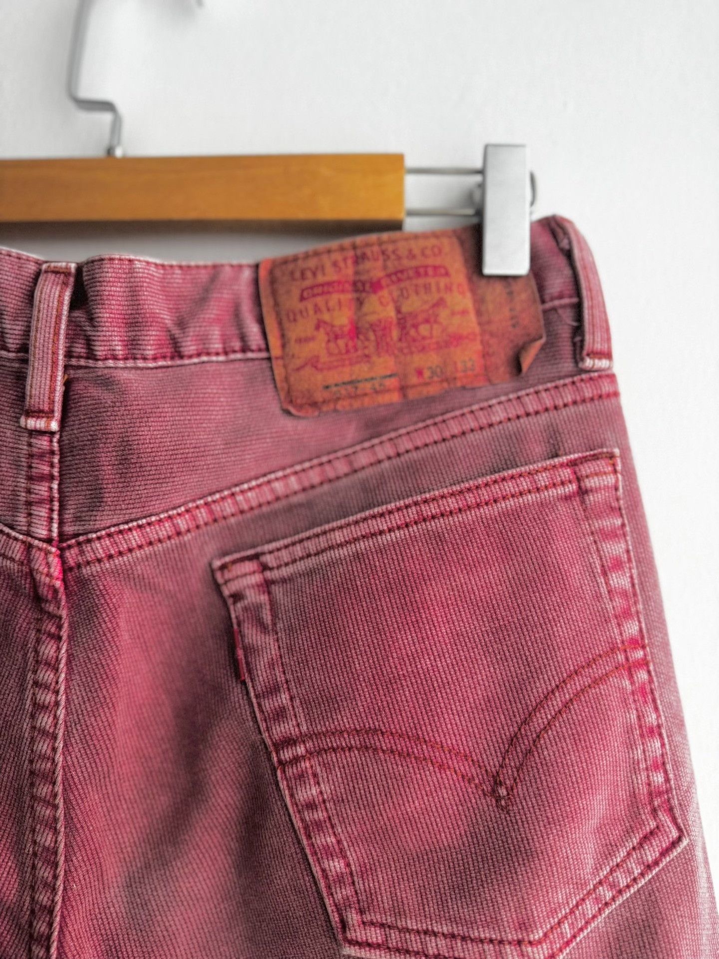 Vintage Vintage Levi's 517 Red Flared Jeans Size US 30 / EU 46 - 4 Thumbnail