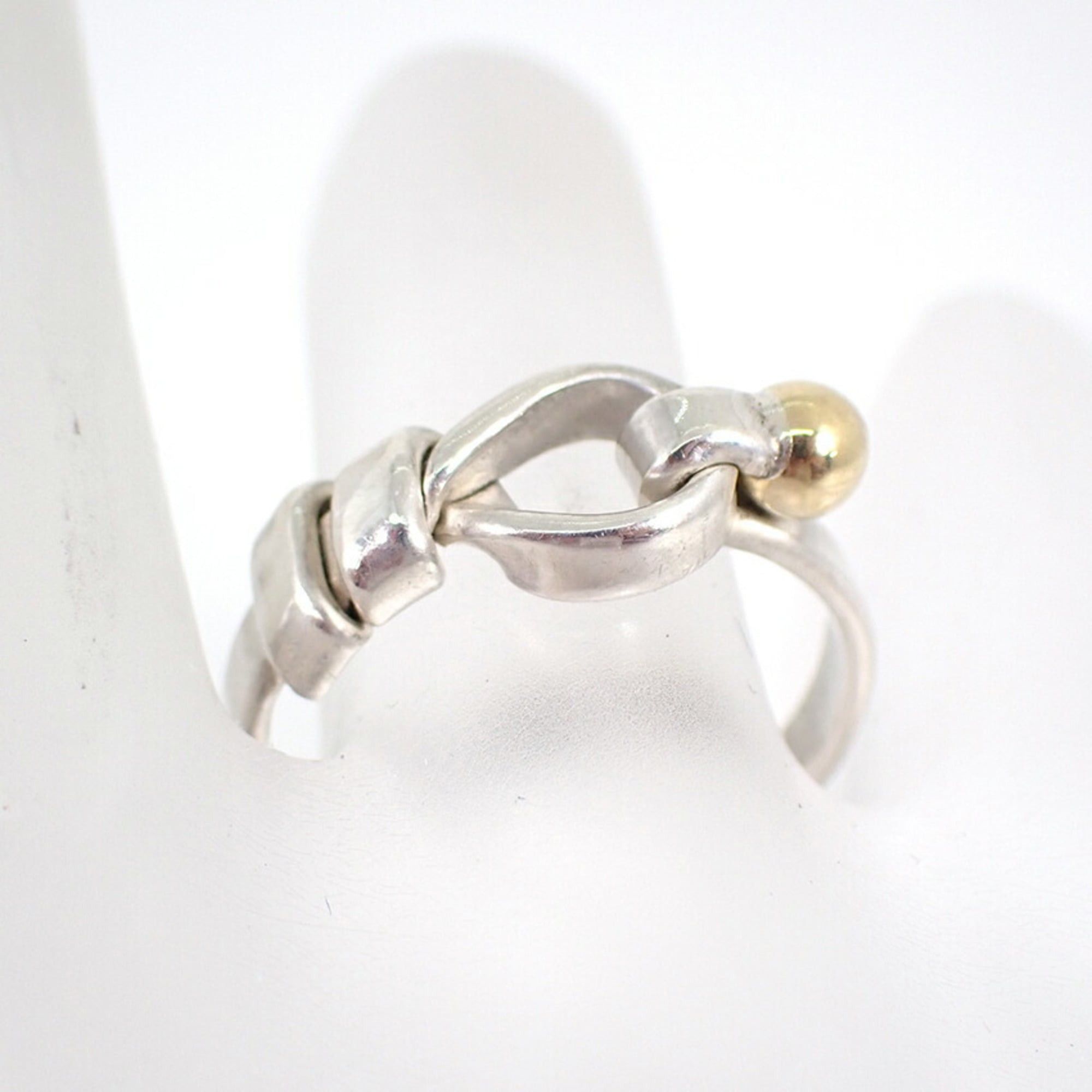 TIFFANY 925 750 Hook & Eye Combination Ring Size 12