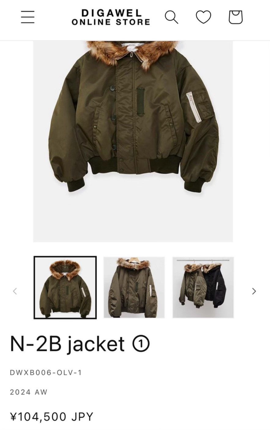 DIGAWEL Digawel Coyote Fur Collar N-2B Jacket Size US M / EU 48-50 / 2 - 8 Thumbnail
