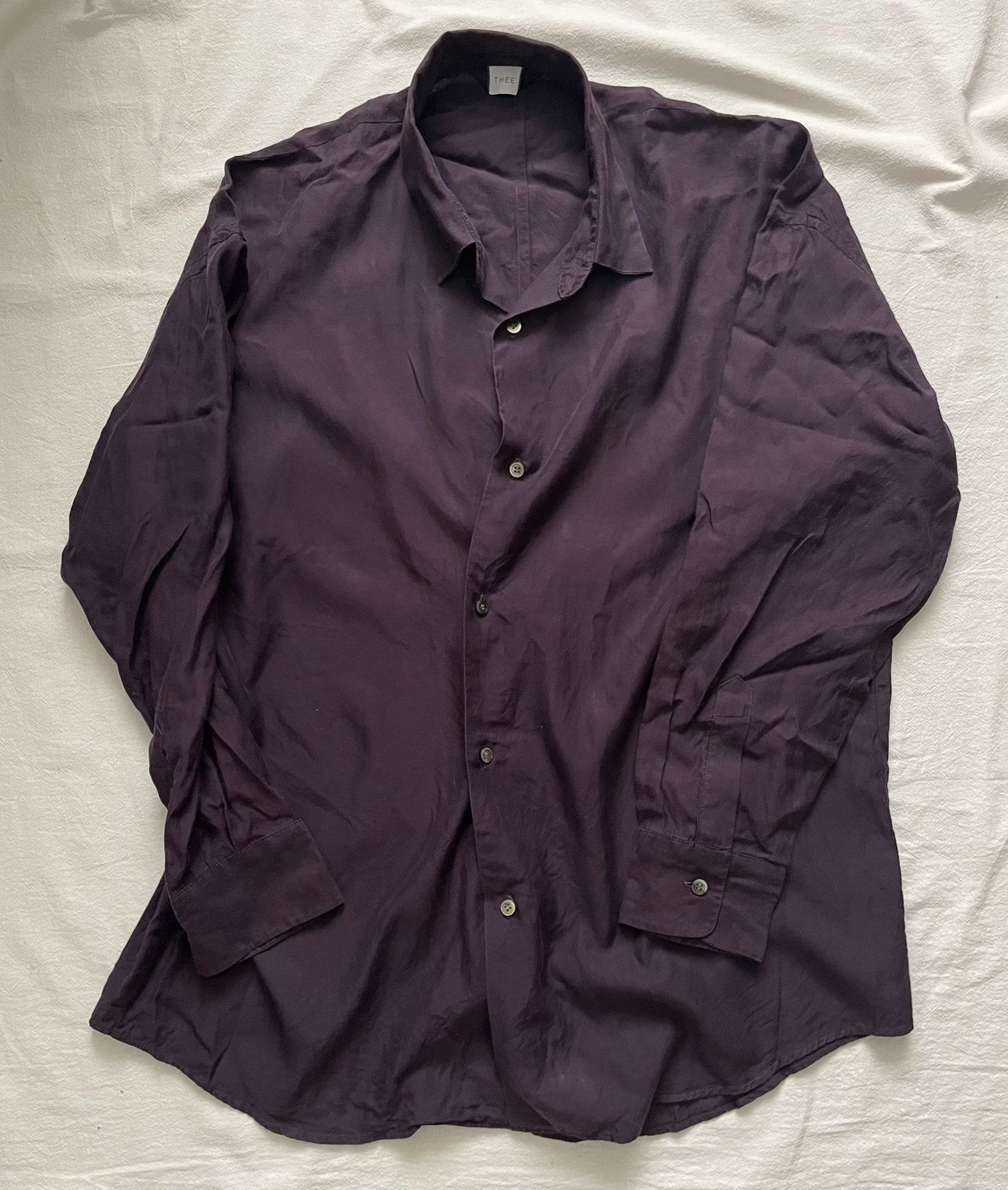 Thee Teen-Aged thee Washed Purple Cupro Long-Sleeve Shirt Size US M / EU 48-50 / 2 - 6 Thumbnail