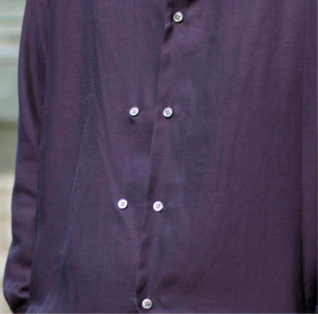 Thee Teen-Aged thee Washed Purple Cupro Long-Sleeve Shirt Size US M / EU 48-50 / 2 - 4 Thumbnail
