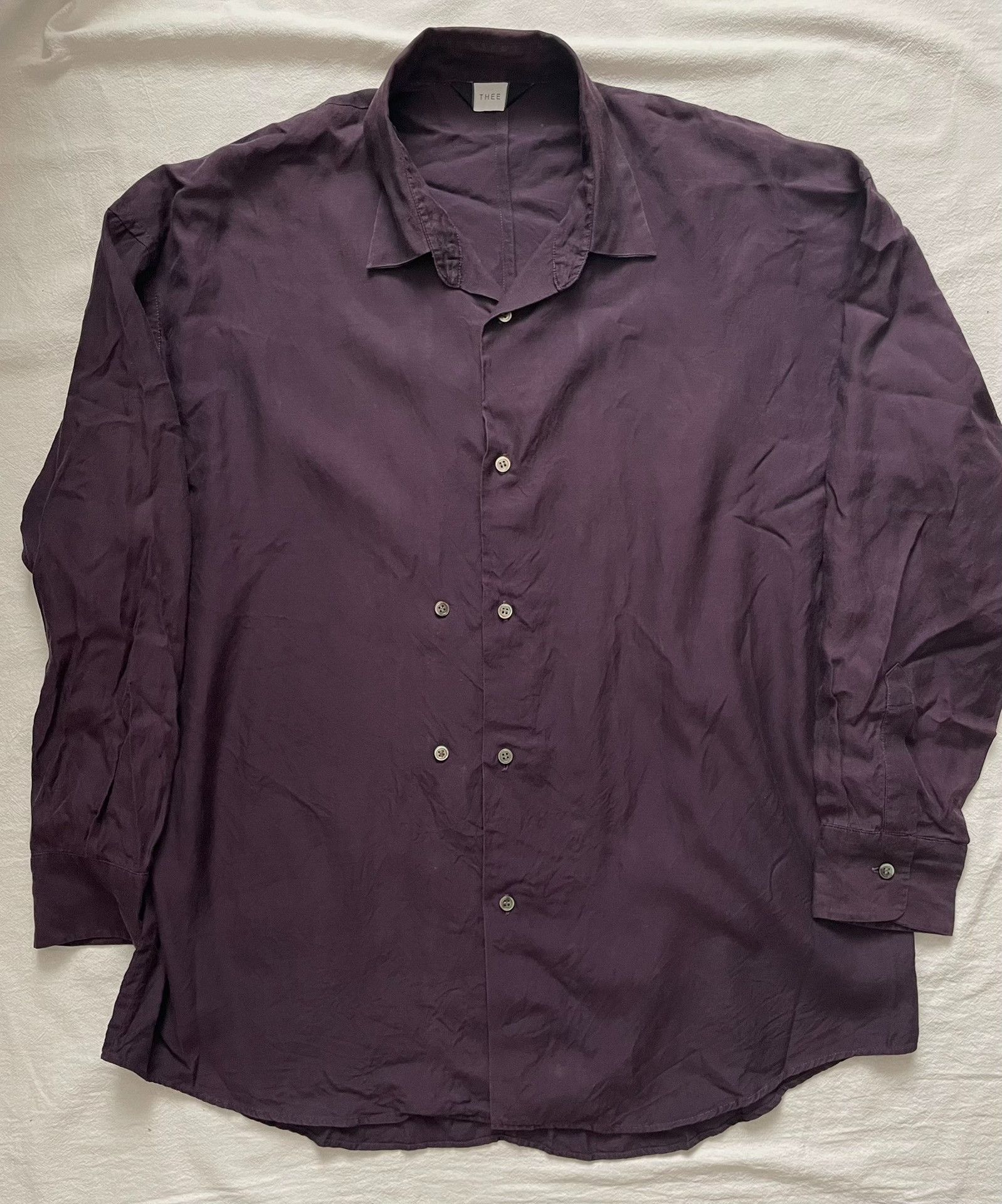 Thee Teen-Aged thee Washed Purple Cupro Long-Sleeve Shirt Size US M / EU 48-50 / 2 - 5 Thumbnail