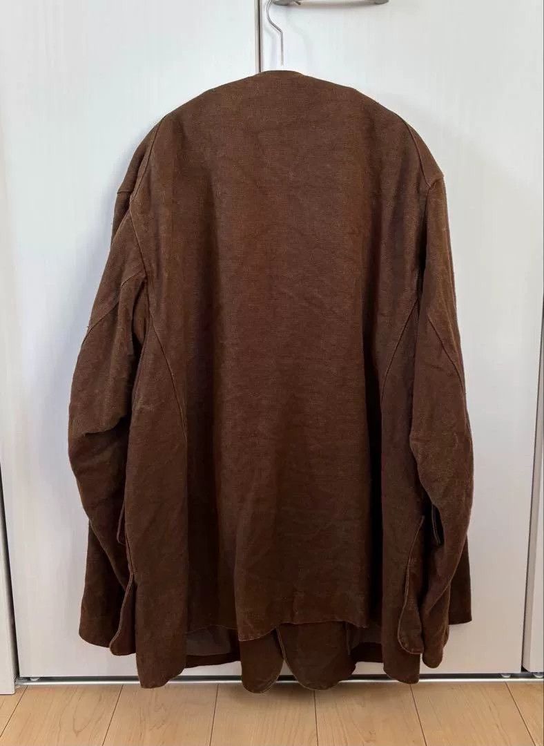 Comoli Comoli Limited Brown Hemp Collarless Jacket Size US M / EU 48-50 / 2 - 3 Thumbnail