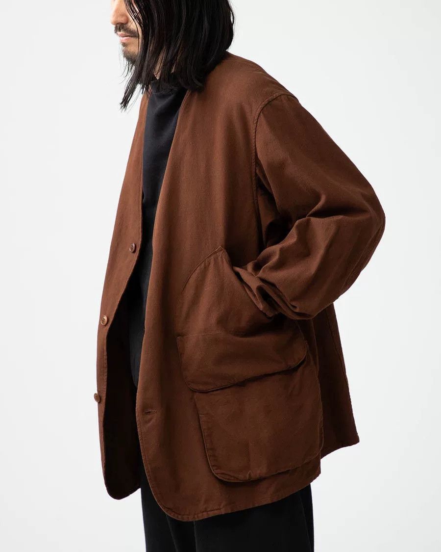 Comoli Comoli Limited Brown Hemp Collarless Jacket Size US M / EU 48-50 / 2 - 8 Thumbnail