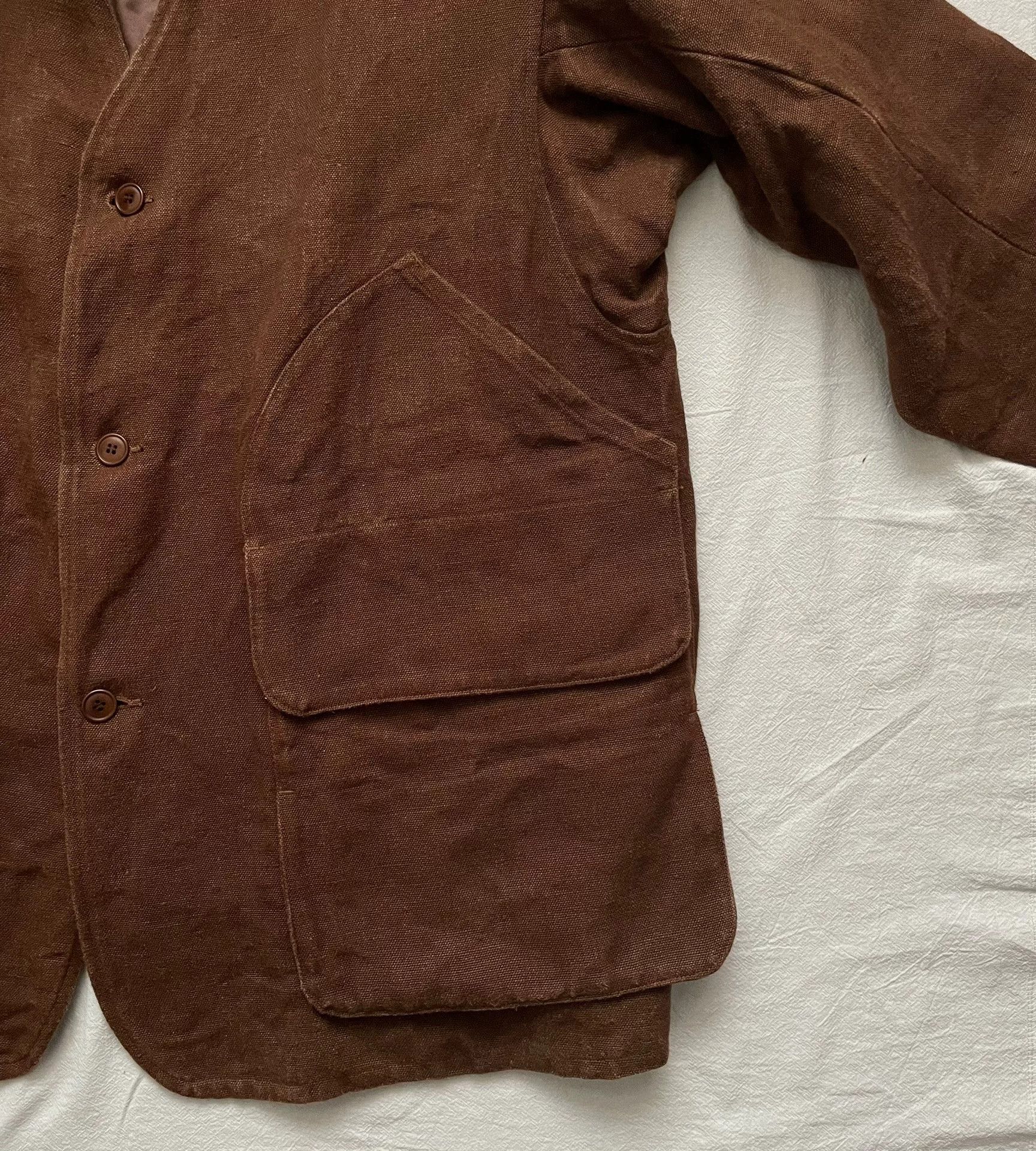 Comoli Comoli Limited Brown Hemp Collarless Jacket Size US M / EU 48-50 / 2 - 5 Thumbnail