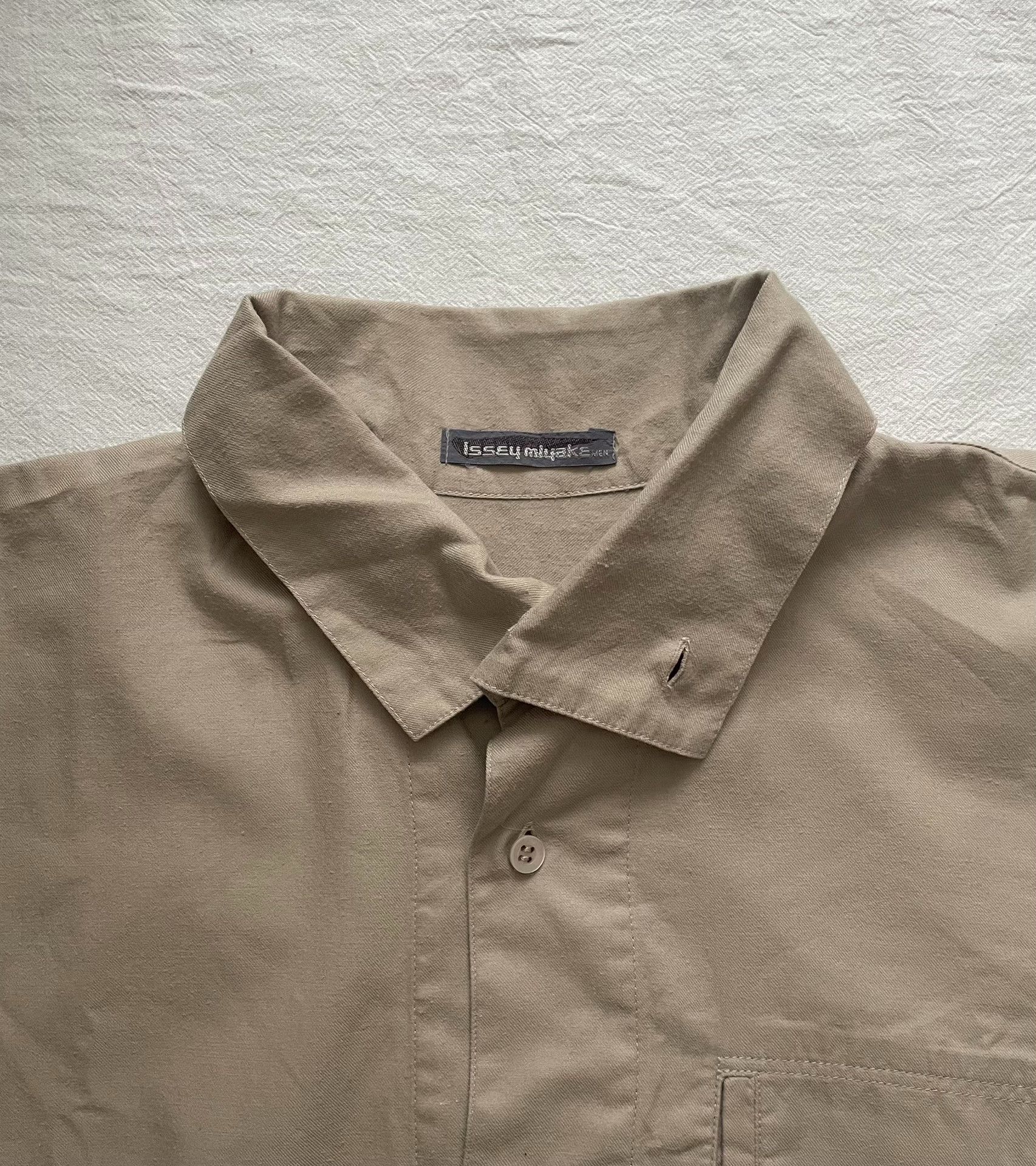 Issey Miyake 1980s Issey Miyake Khaki High Collar Shirt Size US M / EU 48-50 / 2 - 4 Thumbnail