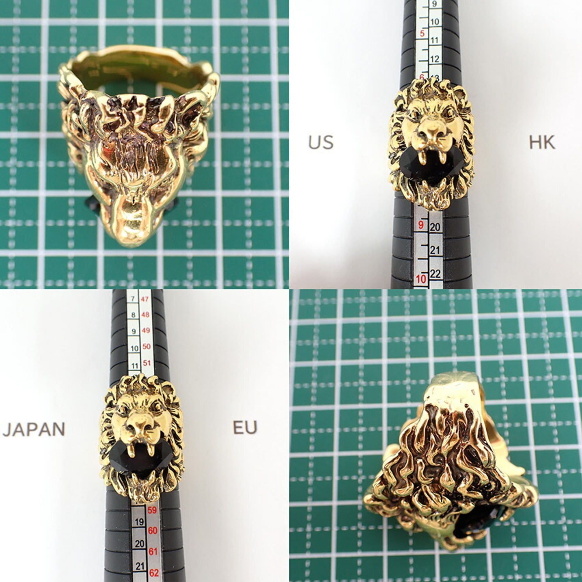 Gucci GUCCI Lion Head Color Stone Ring, Size 16 Size ONE SIZE - 10 Thumbnail