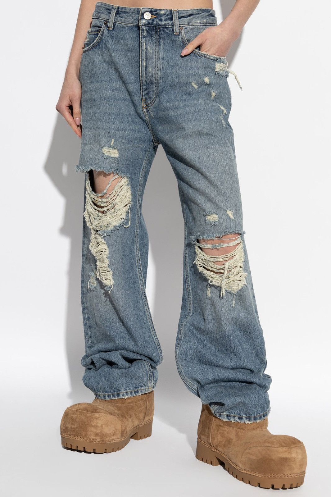 Balenciaga Balenciaga Ribbed Medium Fit Pants Jeans Size US 36 / EU 52 - 3 Thumbnail