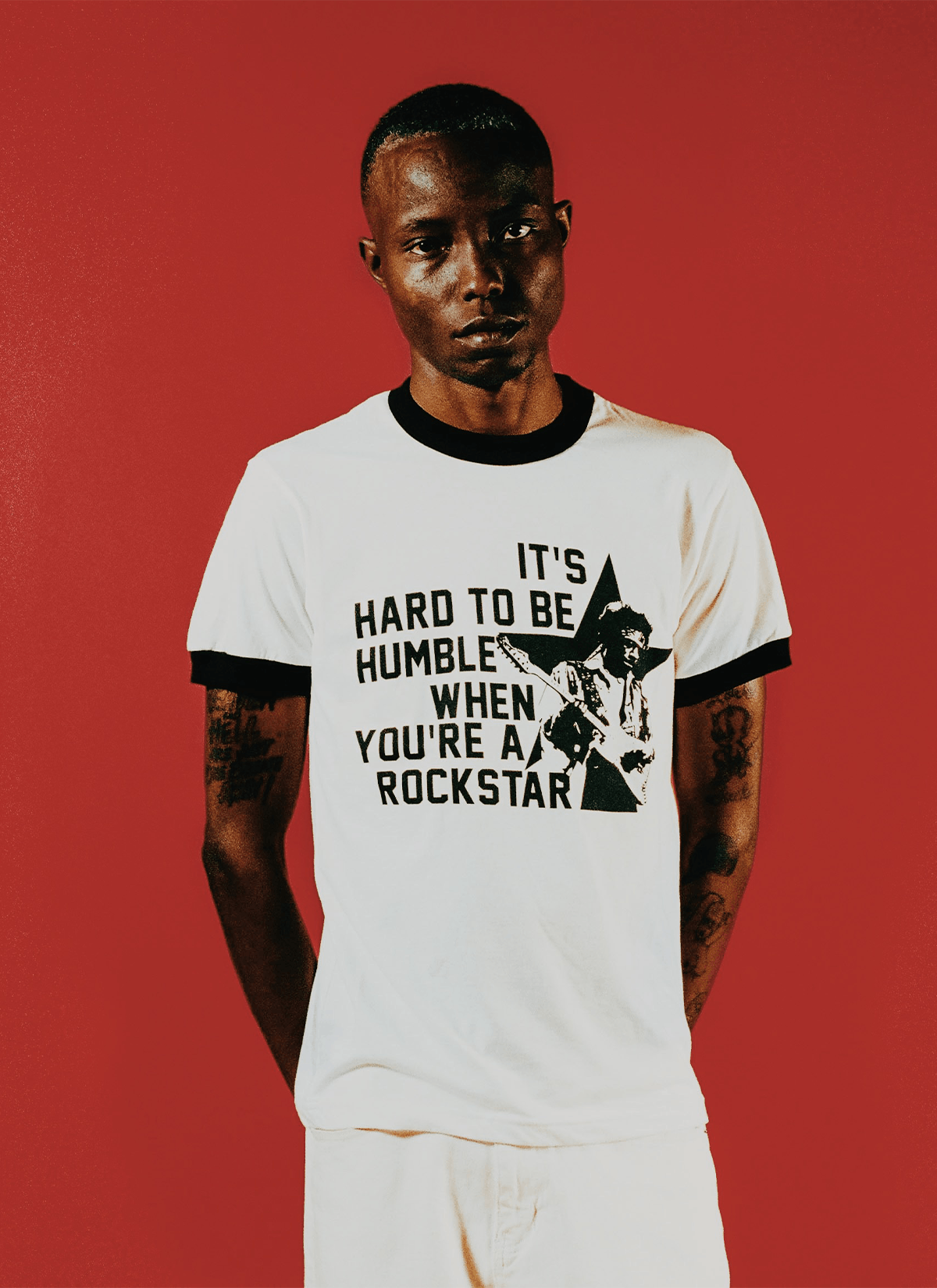 Other Pieces Rockstar Ringer White Black Size US XL / EU 56 / 4 - 5 Thumbnail