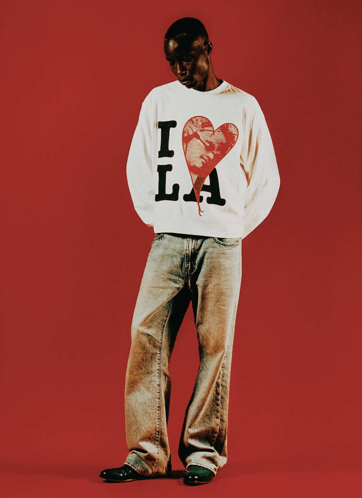 Other Pieces I Heart Longsleeve White Size US L / EU 52-54 / 3 - 4 Thumbnail