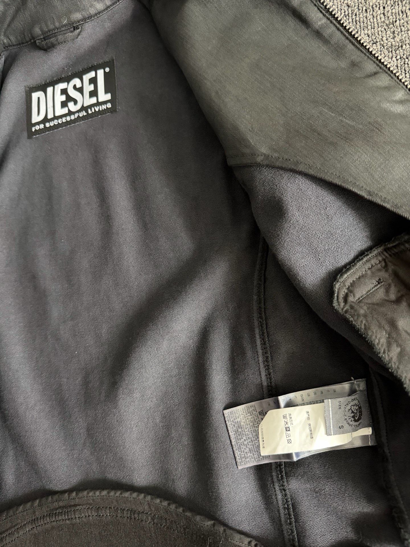 Diesel Diesel Joggjeans Black Biker Jacket Size US M / EU 48-50 / 2 - 6 Thumbnail