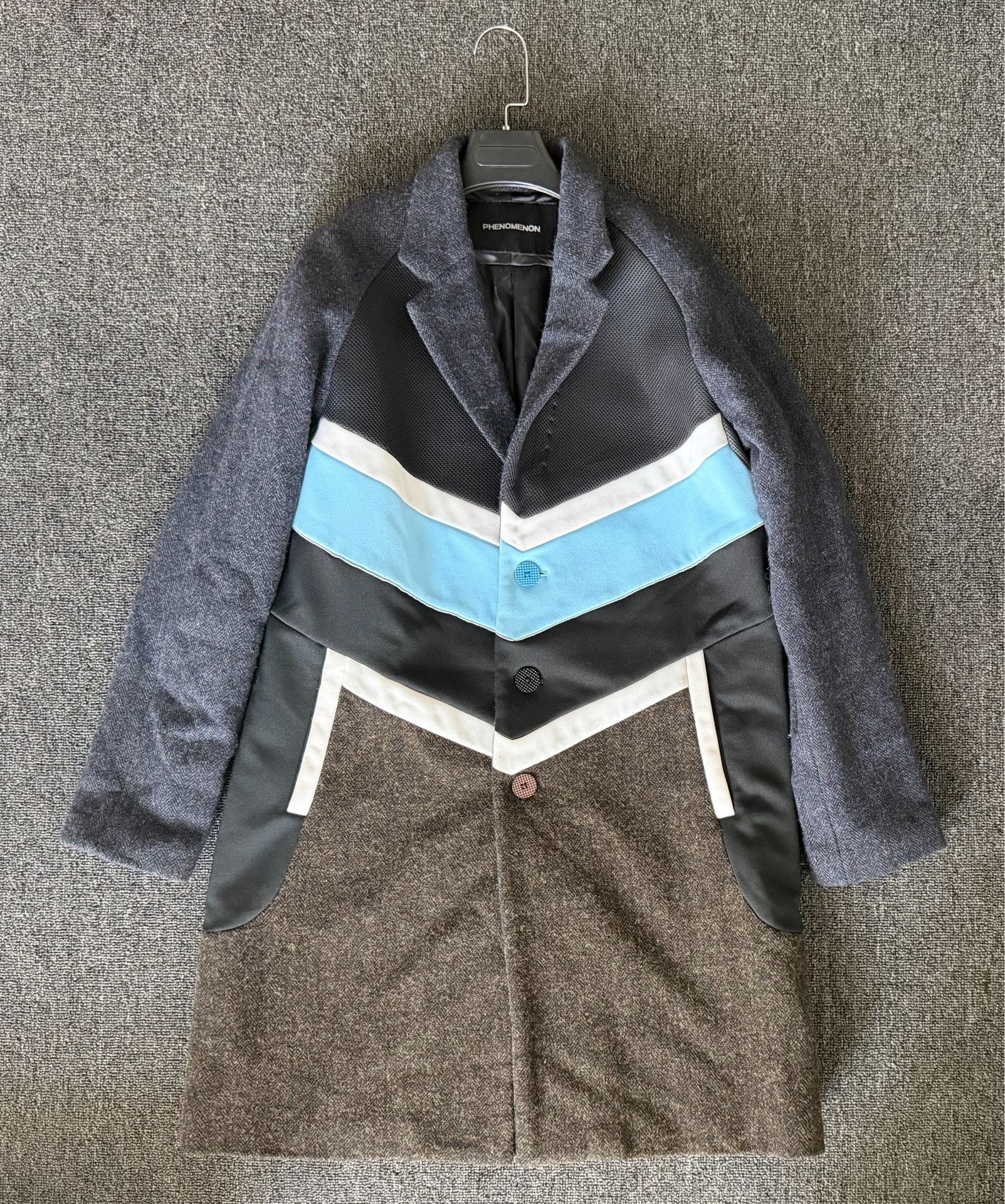 PHENOMENON Phenomenon Mesh Wool Panel Coat Size US M / EU 48-50 / 2 - 3 Thumbnail