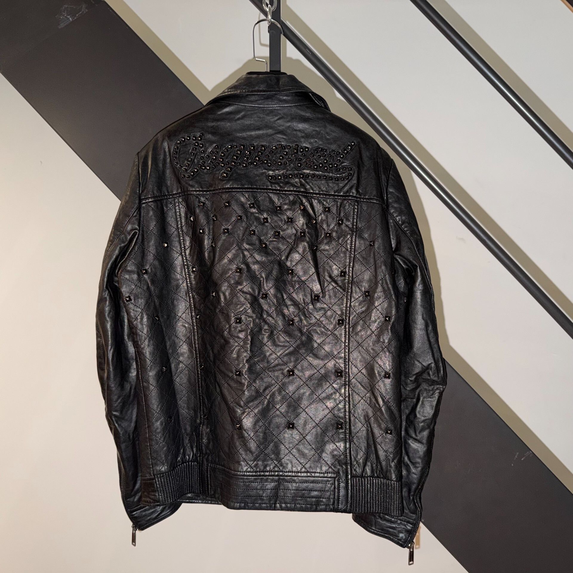 Dsquared2 DSquared2 Black Rivet Leather Jacket Size US S / EU 44-46 / 1 - 3 Thumbnail