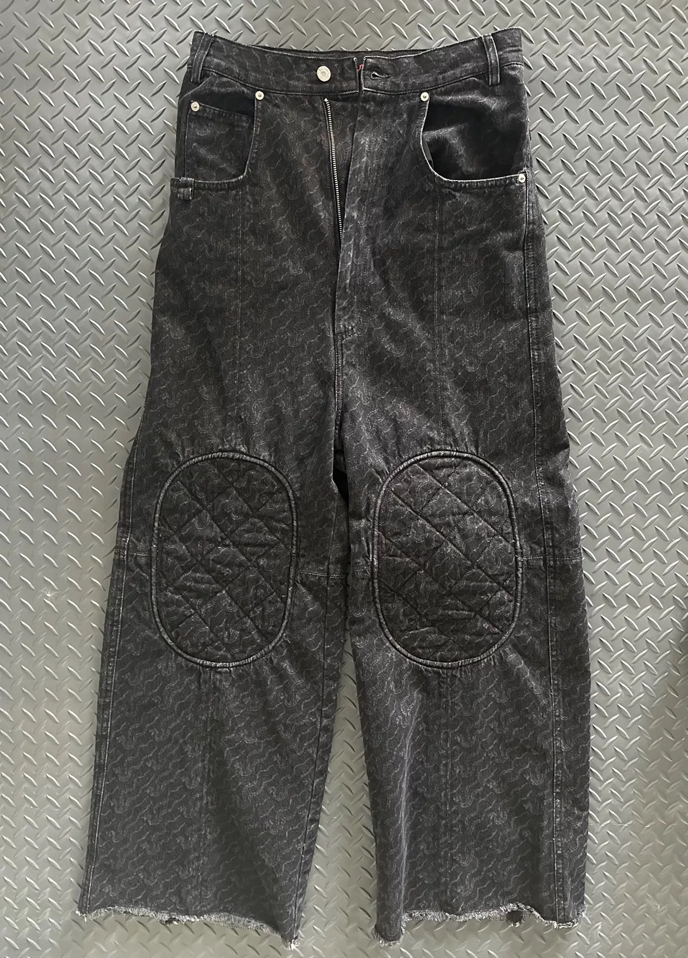 LUU DAN LU'U DAN Black Knee Patch Jeans Size US 28 / EU 44 - 2 Thumbnail