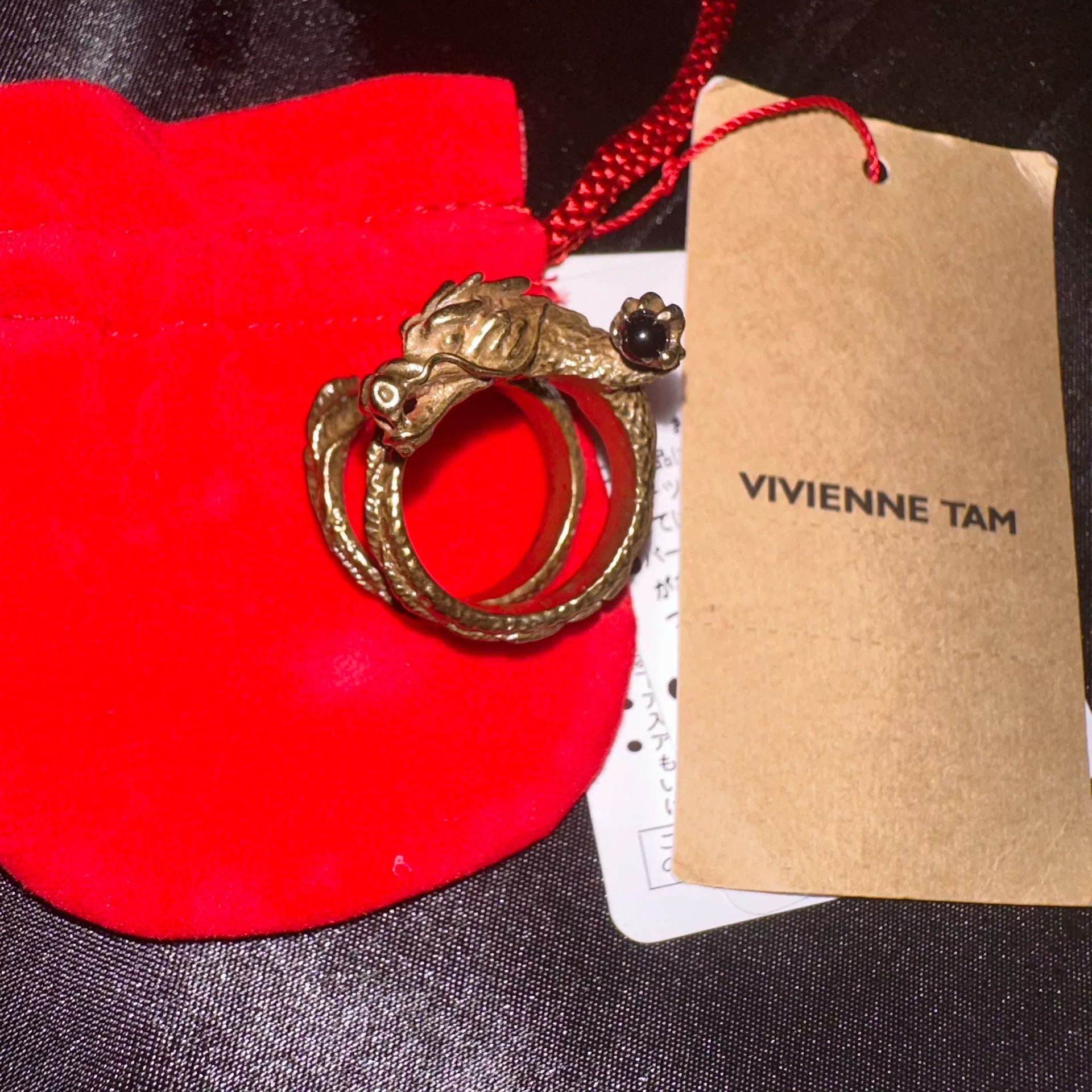 Vivienne Tam Vivienne Tam Dragon Double Ring Size ONE SIZE - 3 Thumbnail
