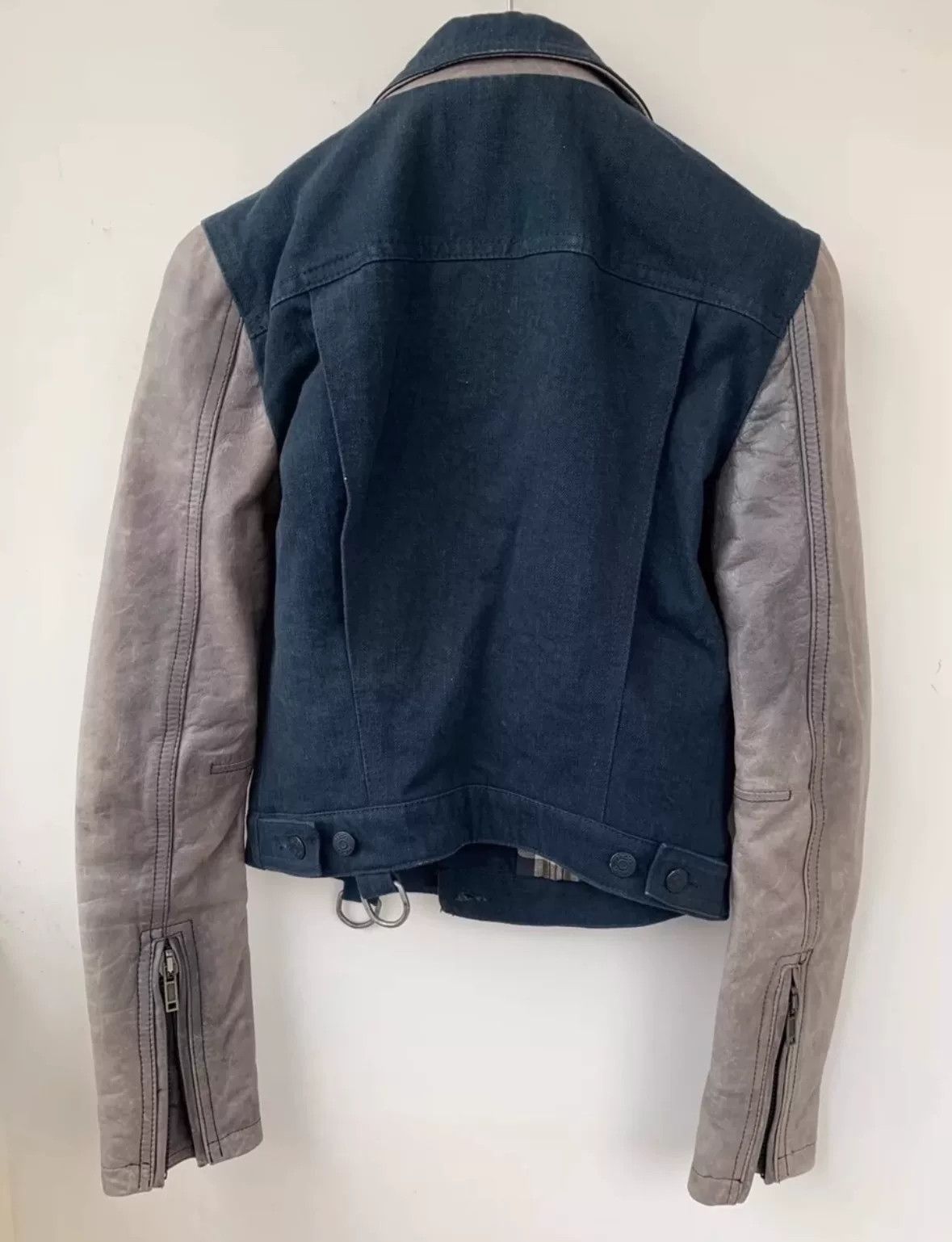 McQ Alexander McQueen McQ Leather Denim Moto Jacket Size S / US 4 / IT 40 - 2 Thumbnail