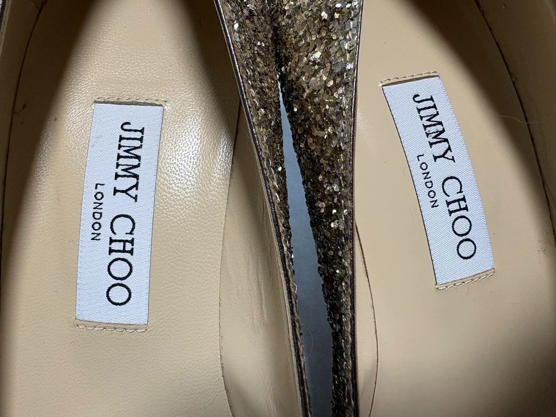 Jimmy Choo Jimmy Choo Gold High Heels Size 39 Size US 8 / IT 38 - 2 Thumbnail