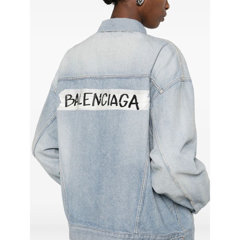 Balenciaga Balenciaga BLUE Jackets - Denim Jackets Size S / US 4 / IT 40 - 4 Thumbnail