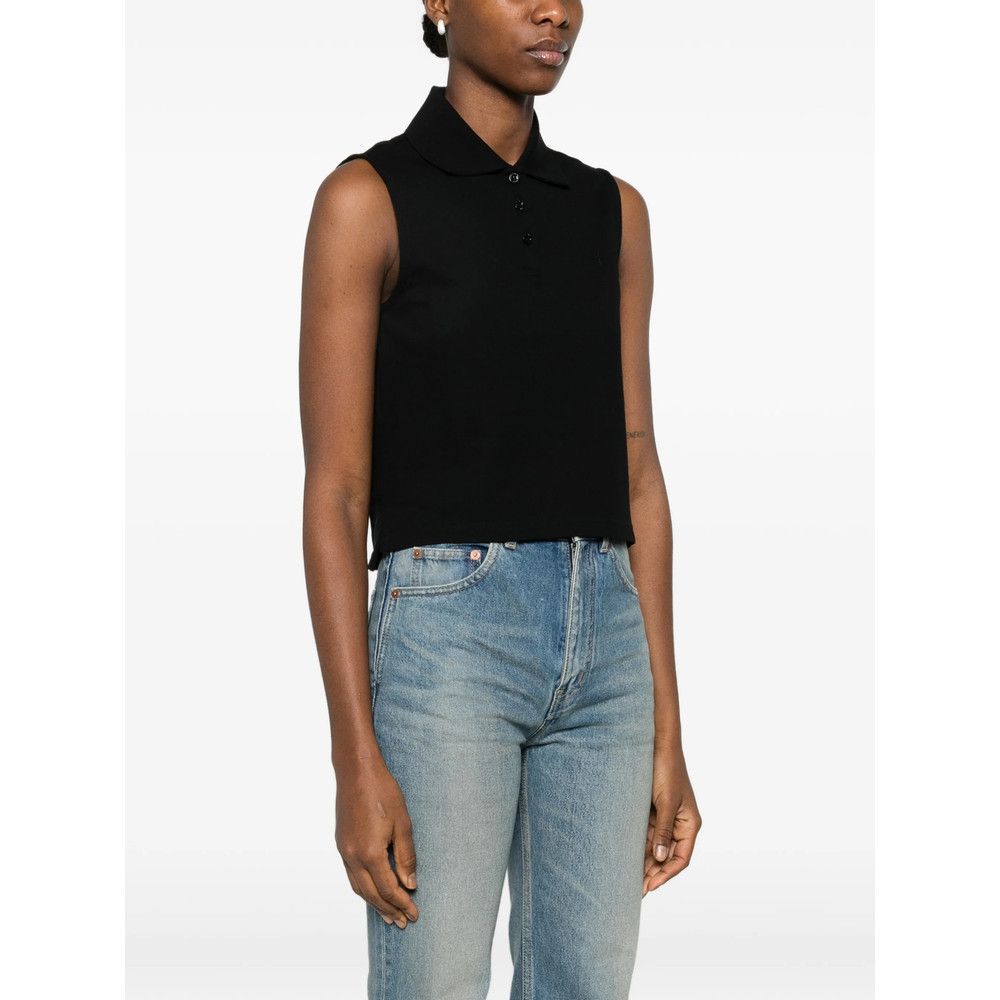 Saint Laurent Paris Saint Laurent BLACK Tops - Polo Tops Size M / US 6-8 / IT 42-44 - 3 Thumbnail