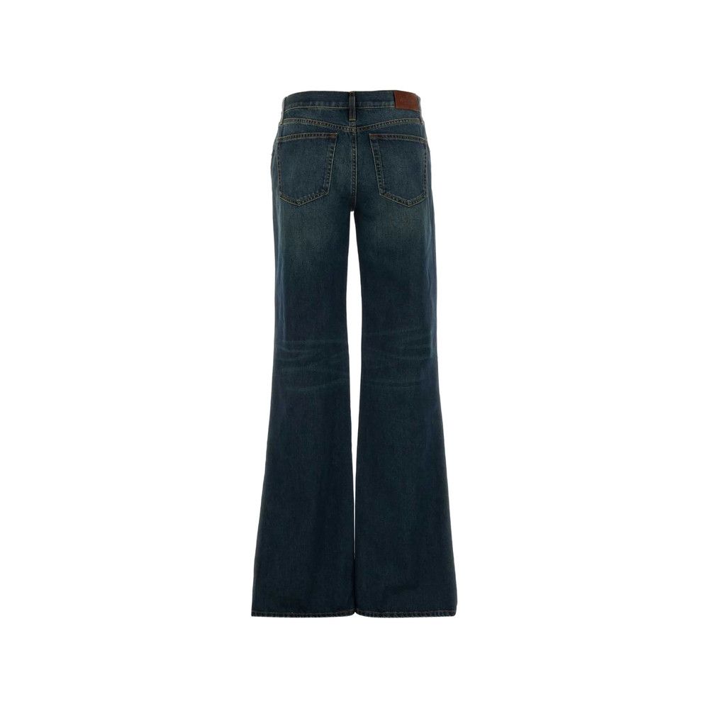 Gucci Gucci BLUE Denim - Wide-Leg Jeans Size 27" / US 4 / IT 40 - 2 Thumbnail
