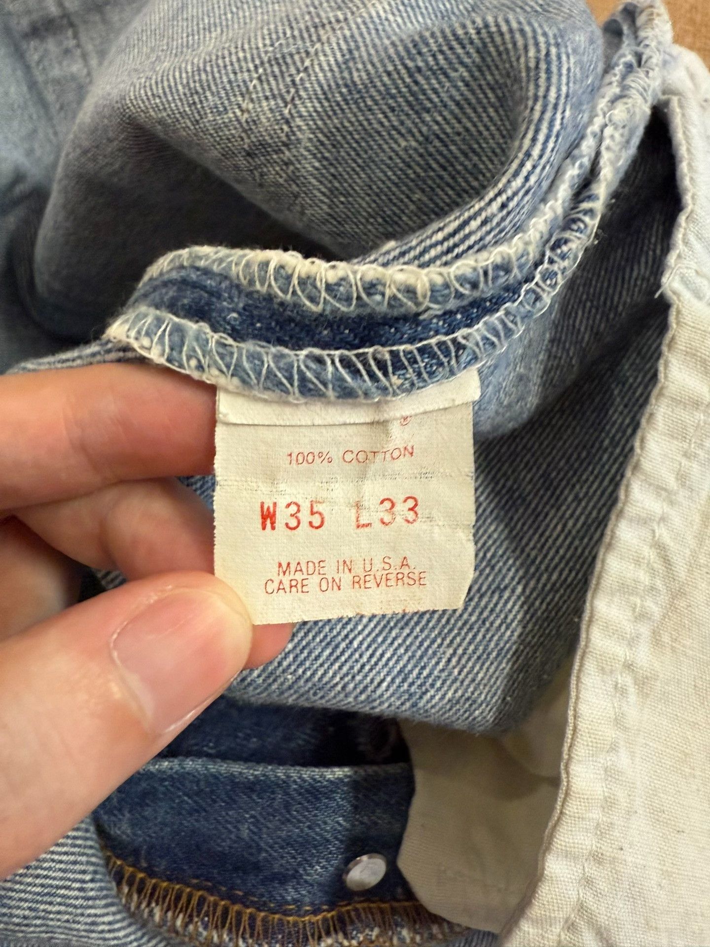 Vintage Vintage Levis 501 Washed Blue Jeans Size US 35 - 3 Thumbnail