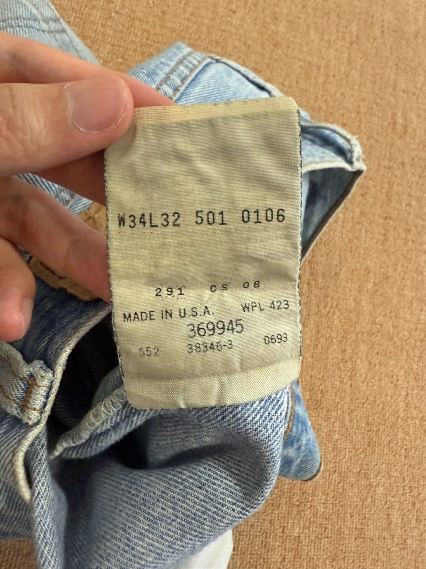 Vintage Vintage Levis 501 Light Blue Distressed Jeans Size US 34 / EU 50 - 3 Thumbnail