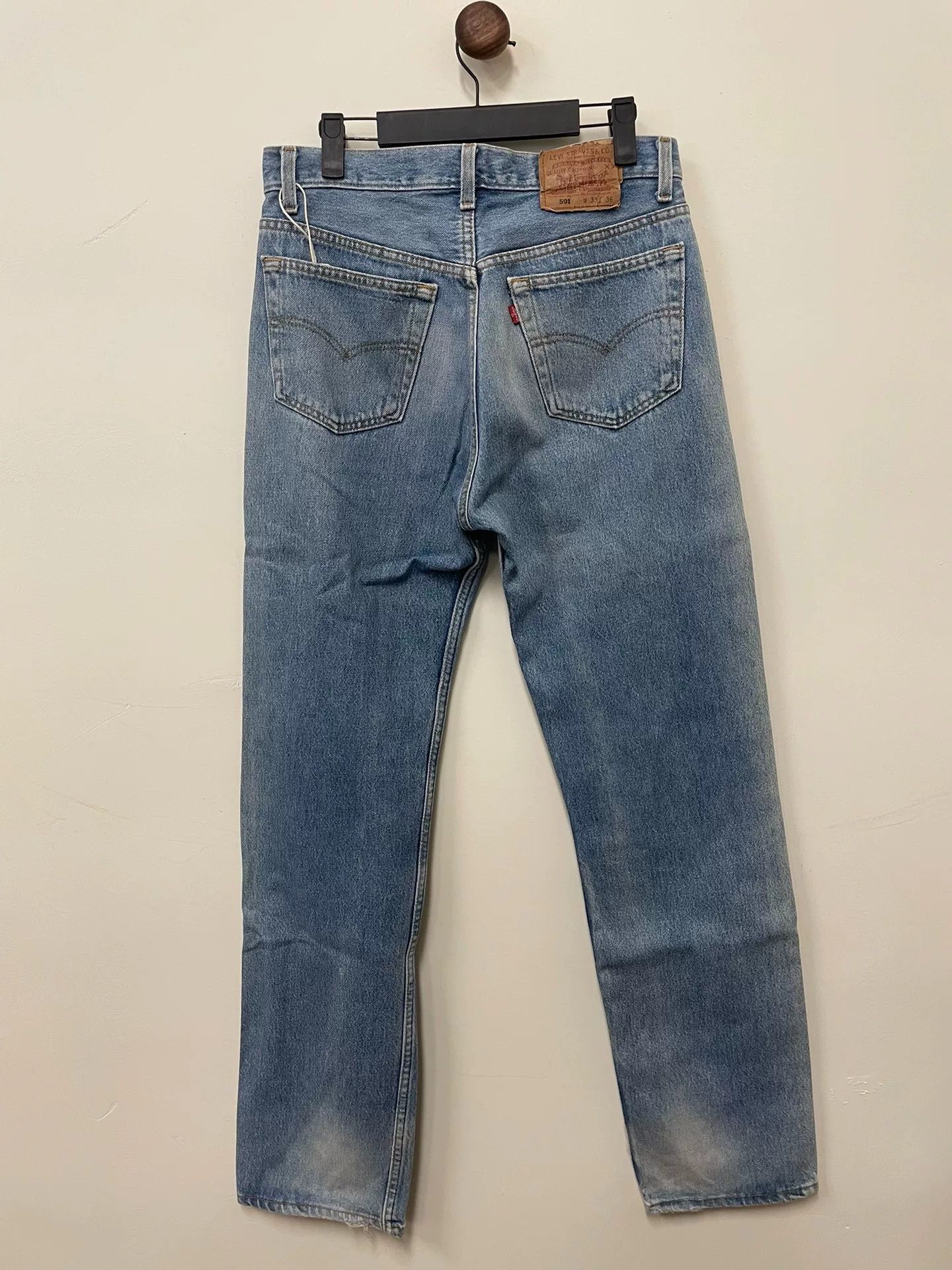 Vintage Vintage Levis 501 Washed Blue Jeans Size US 33 - 2 Thumbnail