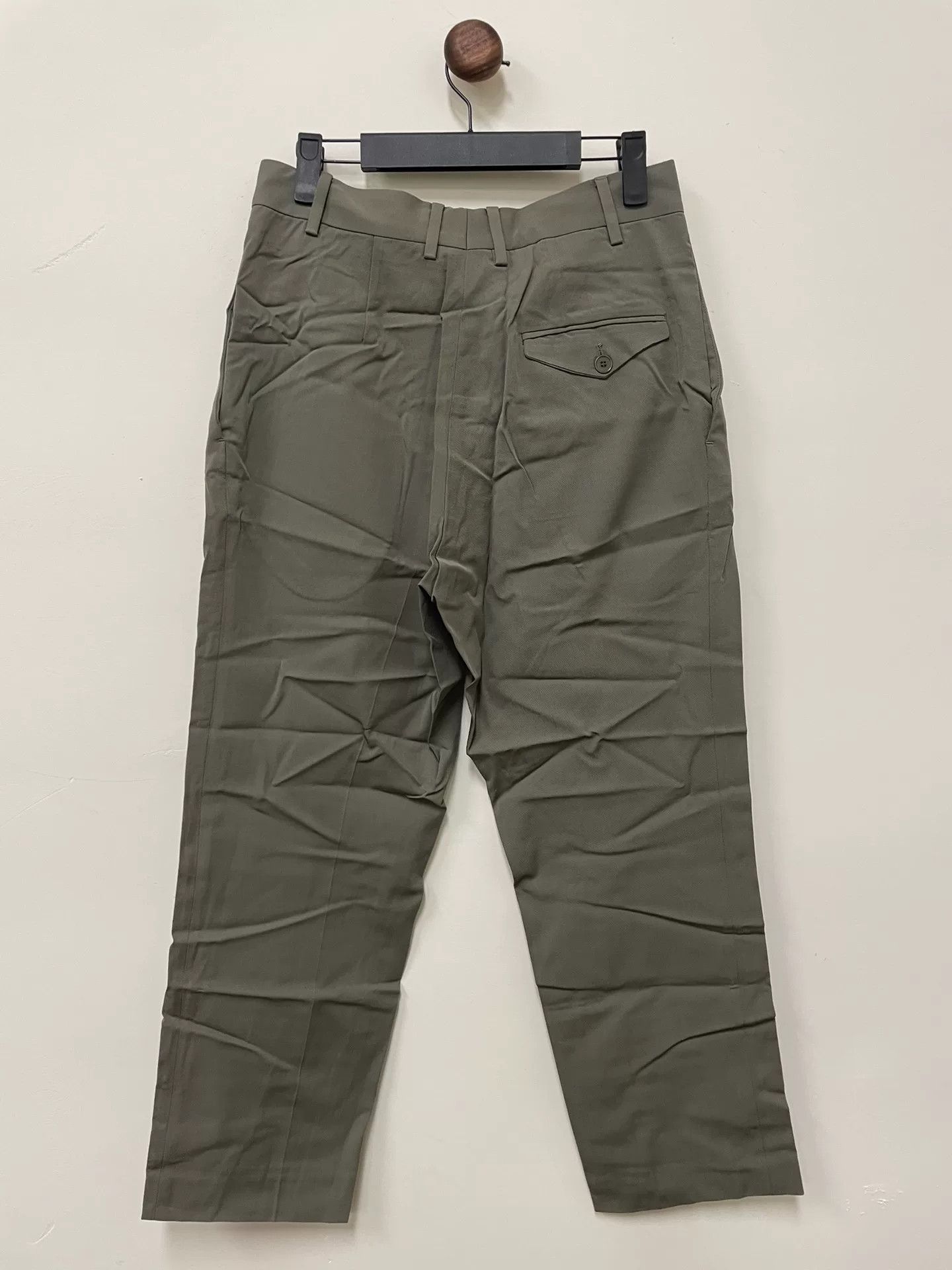 Lemaire Lemaire Olive Green Wool Trousers Size US 30 / EU 46 - 2 Thumbnail