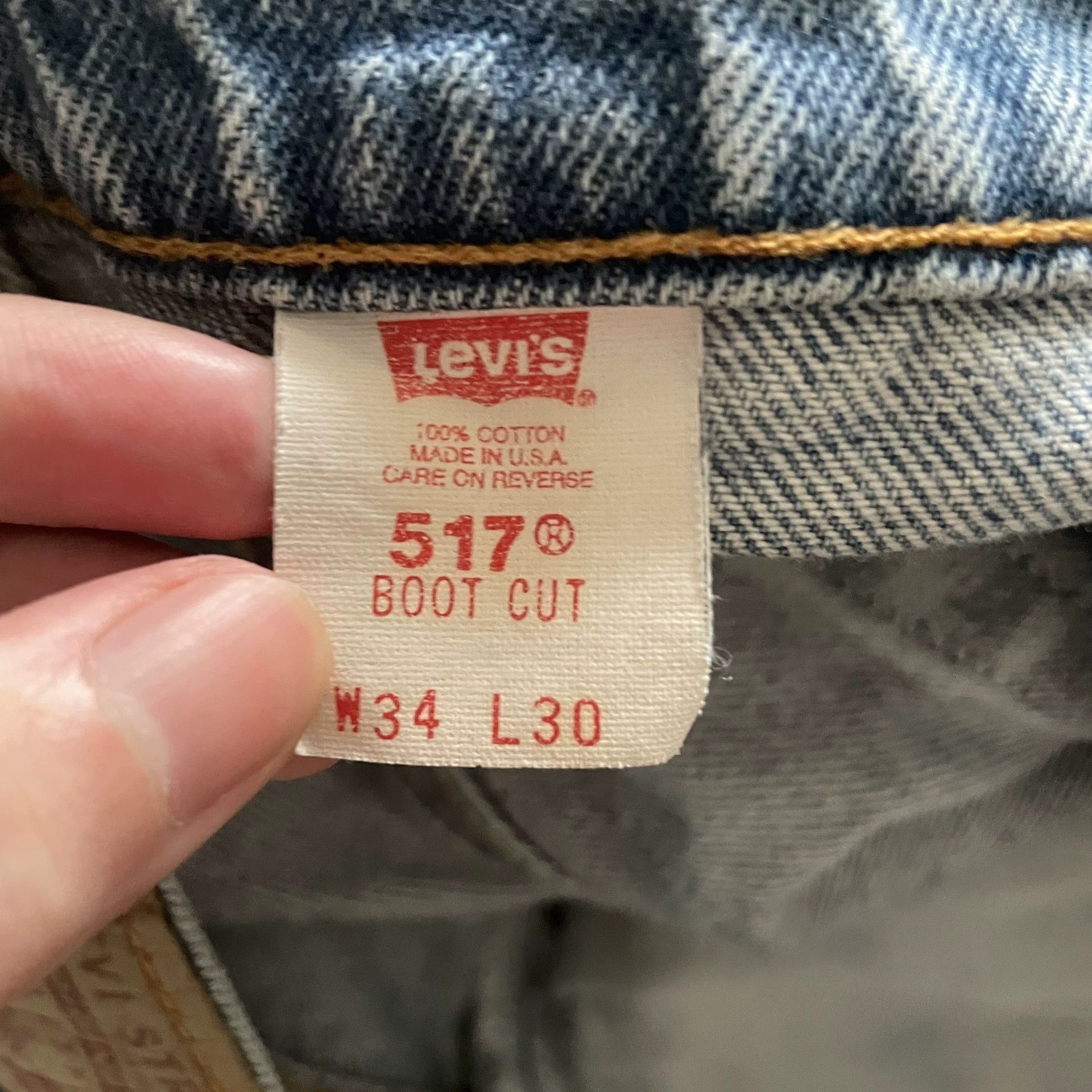 Vintage Vintage Levi's 517 Bootcut Jeans Size US 34 / EU 50 - 3 Thumbnail